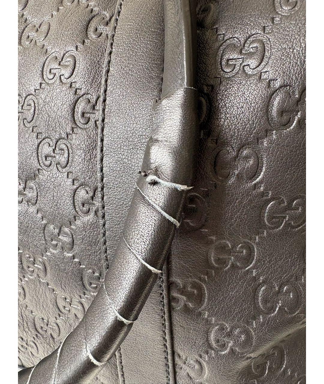GUCCI Черная кожаная сумка тоут, фото 8