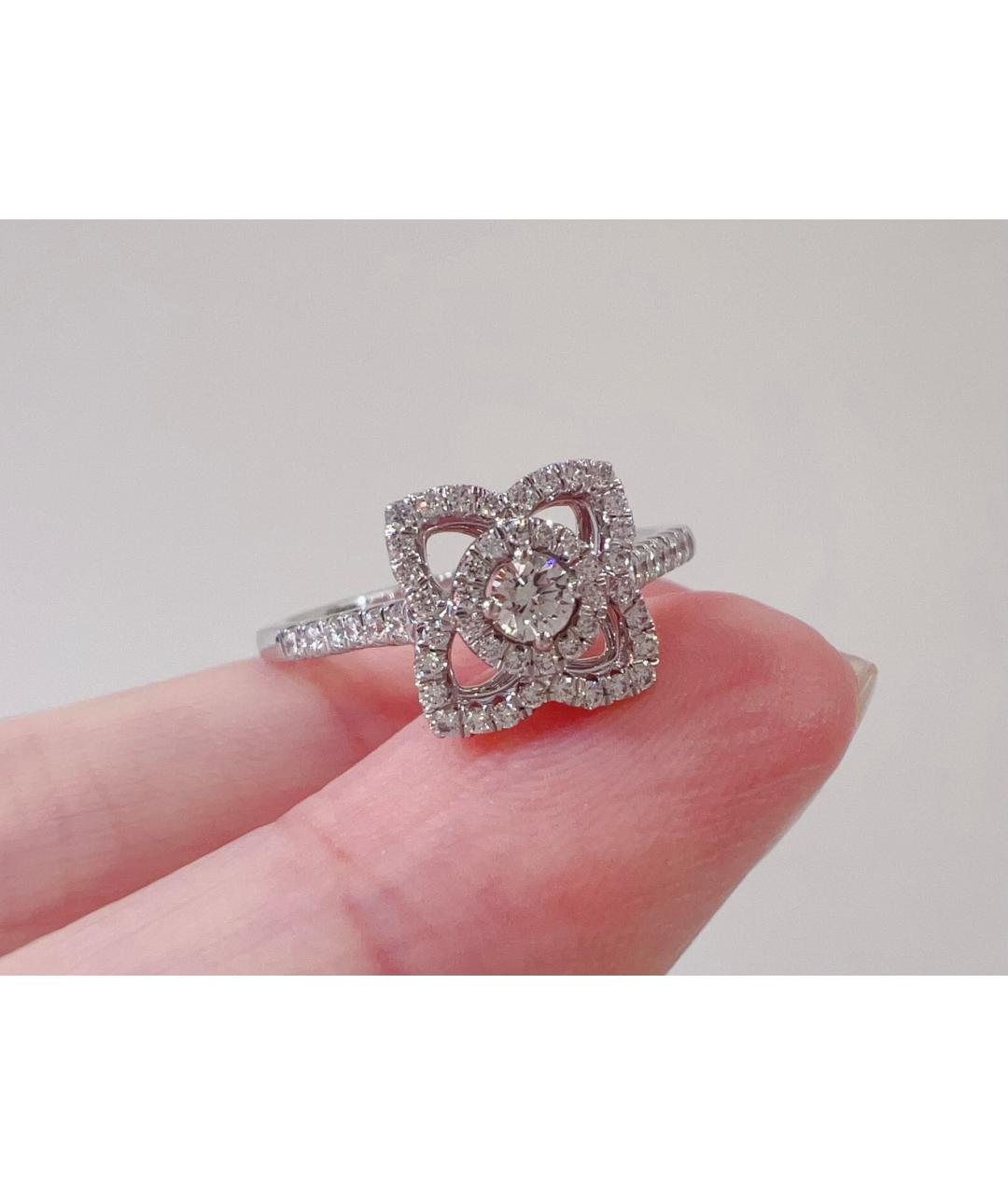 DE BEERS Серебряное кольцо из белого золота, фото 2