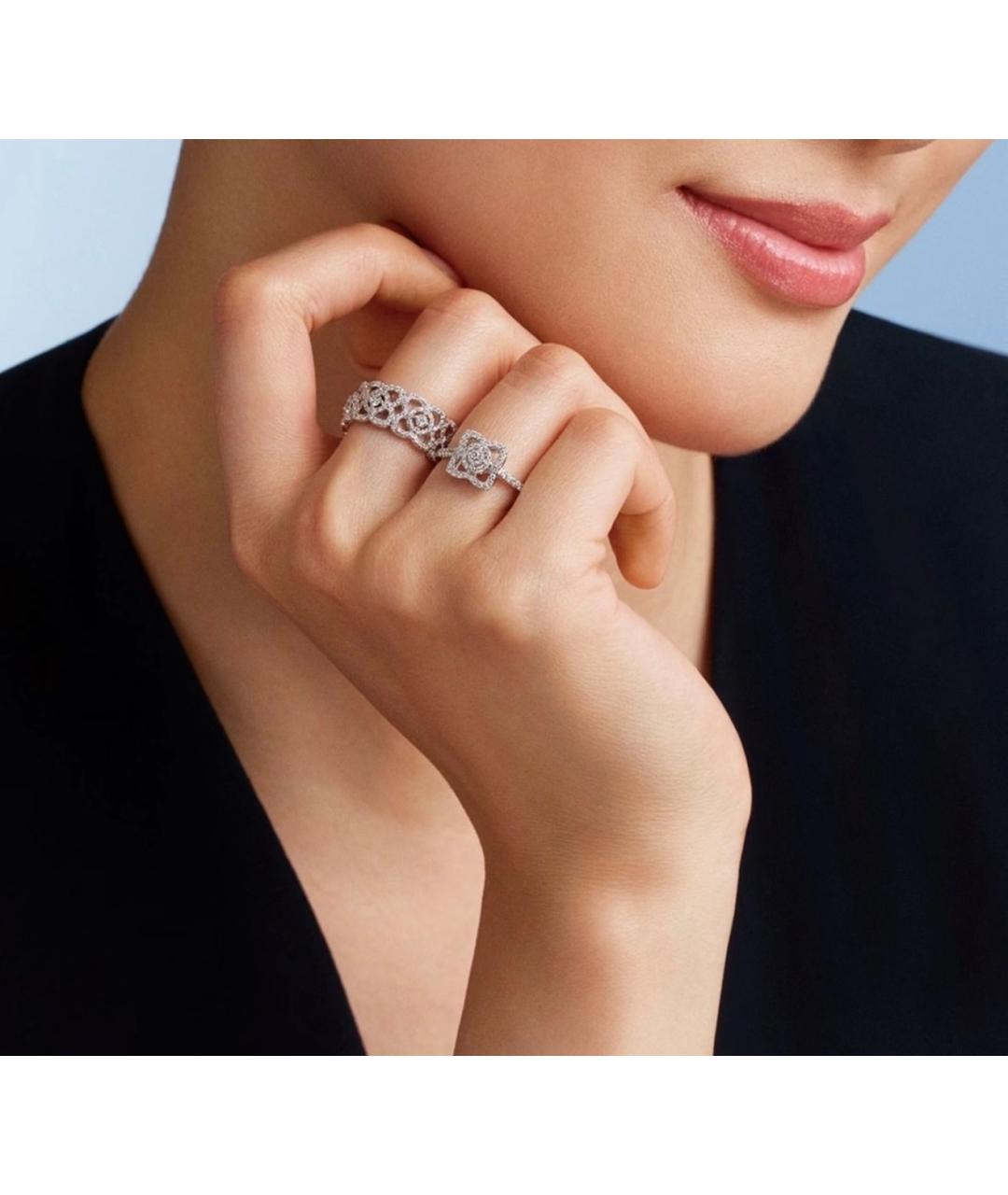 DE BEERS Серебряное кольцо из белого золота, фото 7