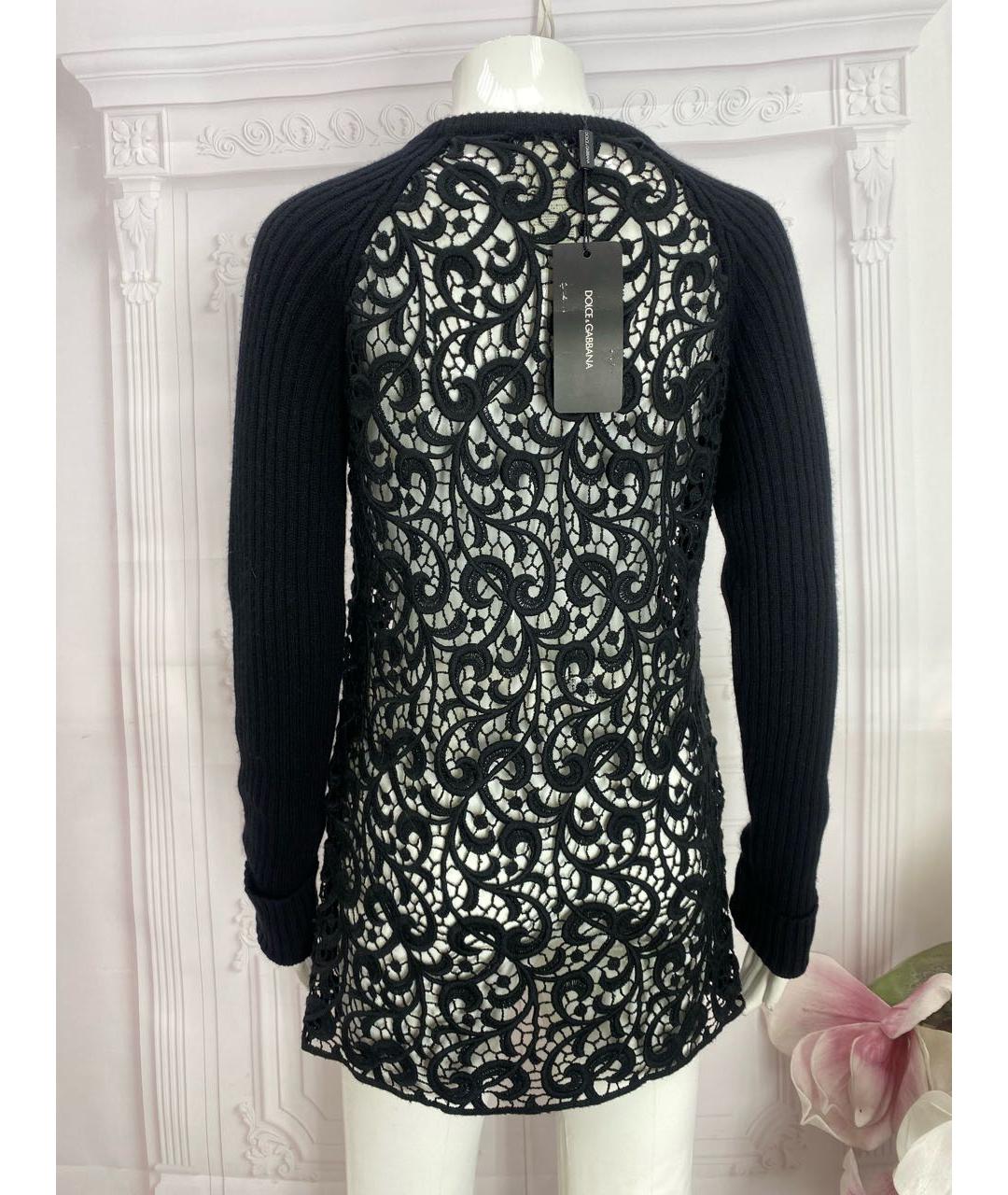 DOLCE&GABBANA Черный кашемировый джемпер / свитер, фото 2