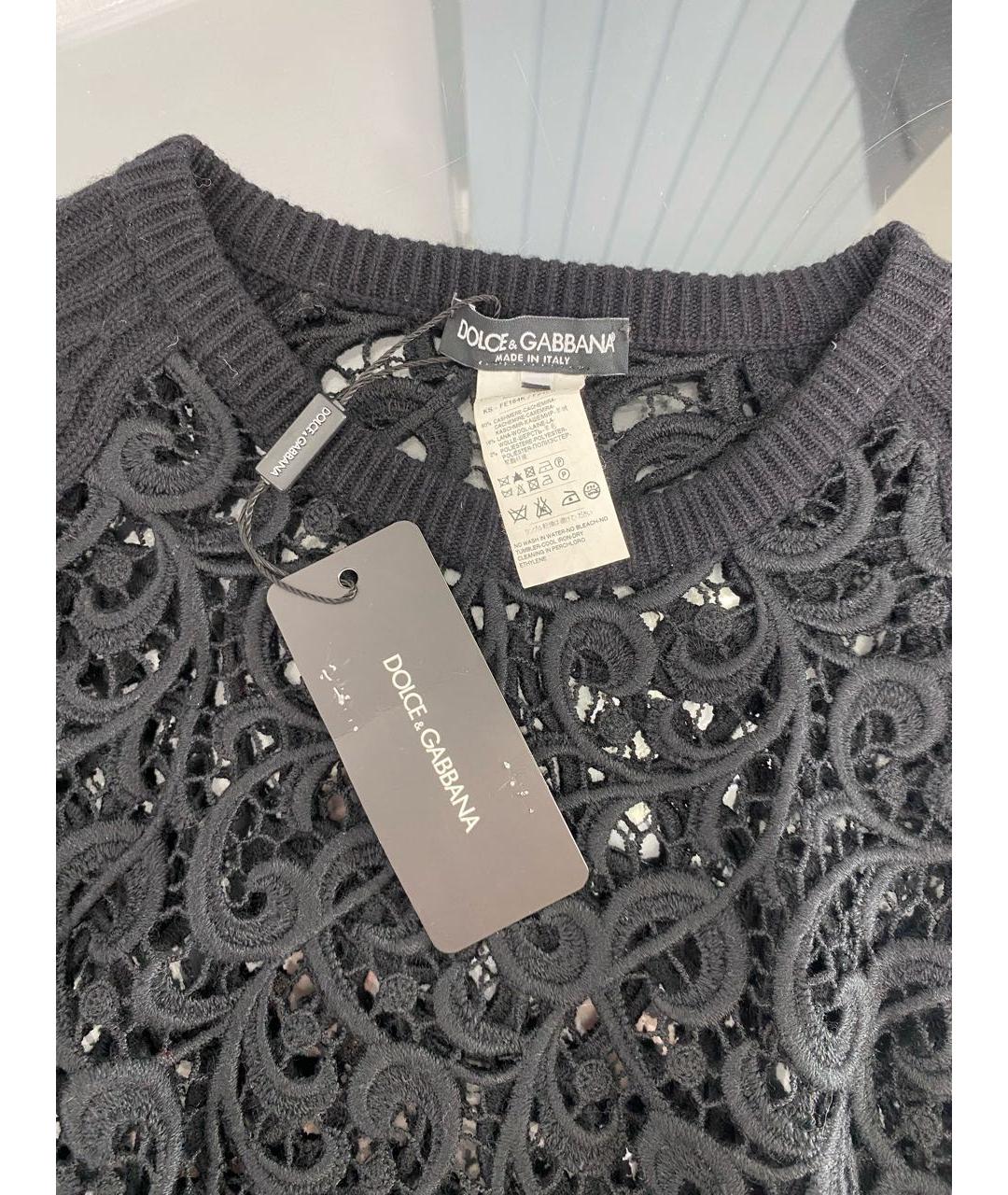 DOLCE&GABBANA Черный кашемировый джемпер / свитер, фото 8