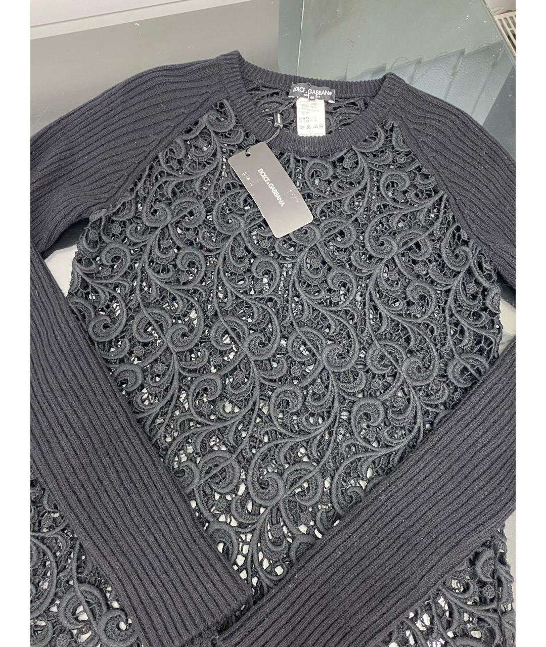 DOLCE&GABBANA Черный кашемировый джемпер / свитер, фото 3