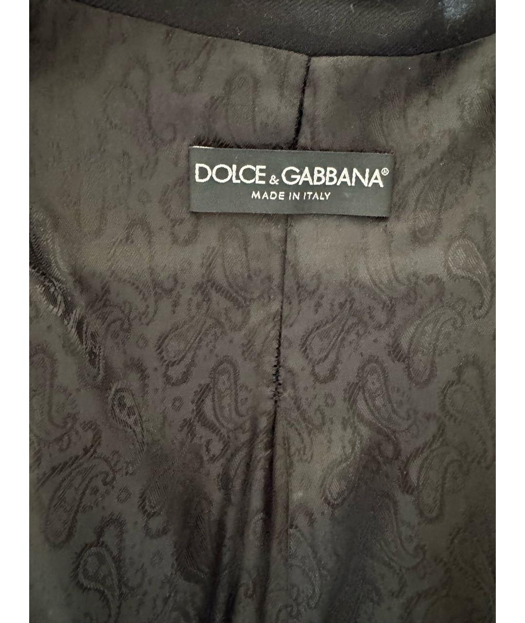 DOLCE&GABBANA Черное шерстяное пальто, фото 6