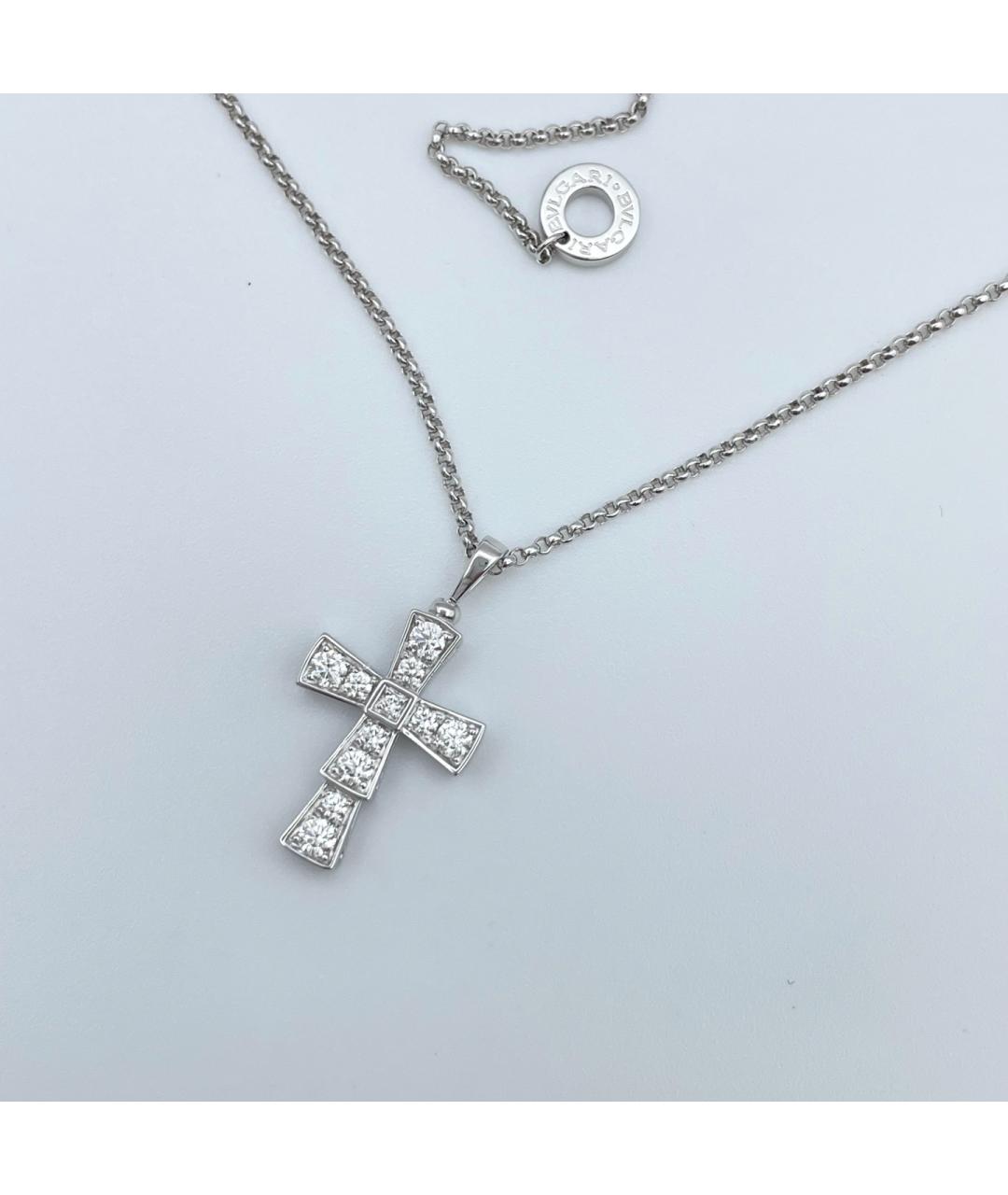 BVLGARI Серебряное колье из белого золота, фото 6