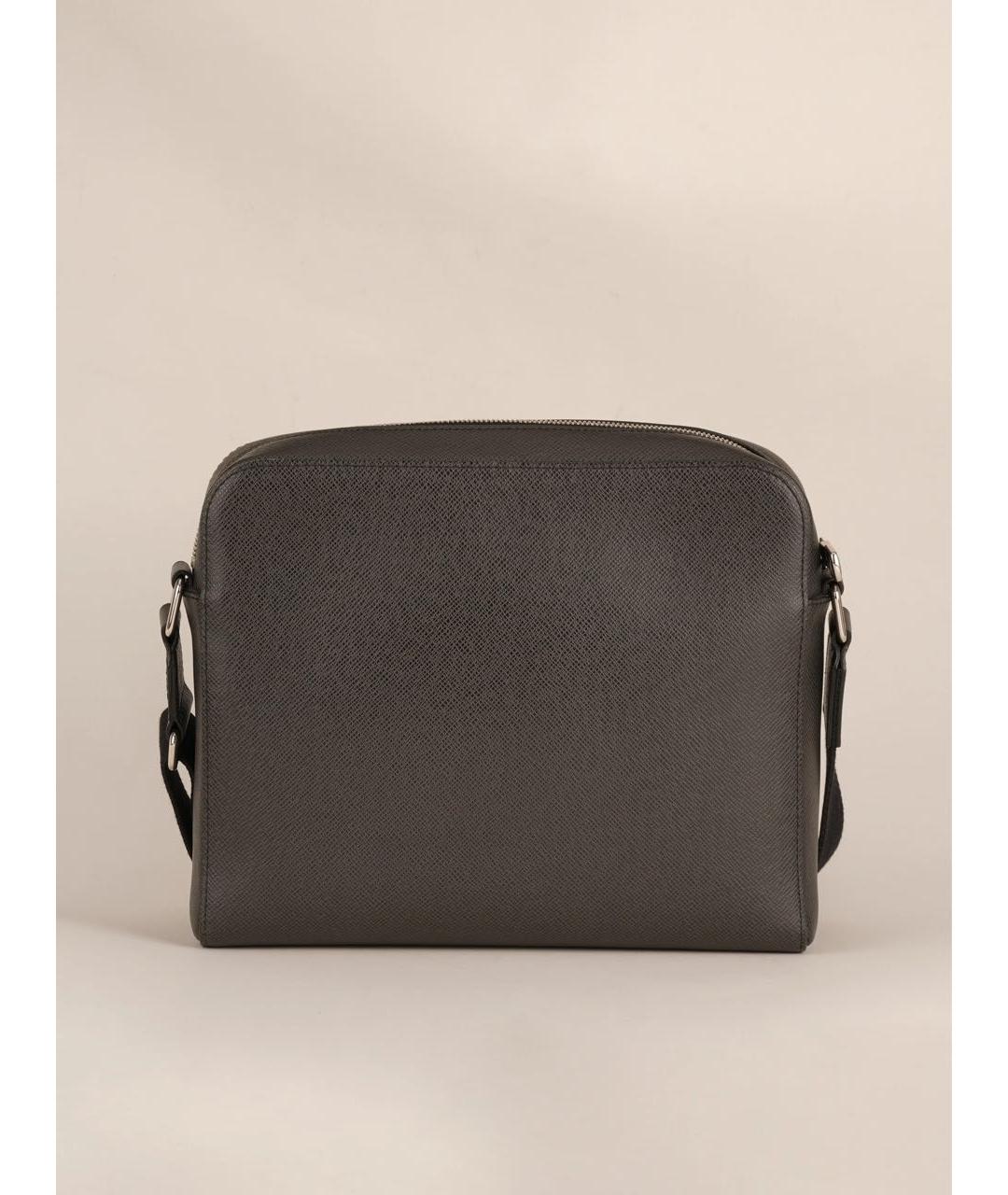 LOUIS VUITTON Черная кожаная сумка на плечо, фото 3