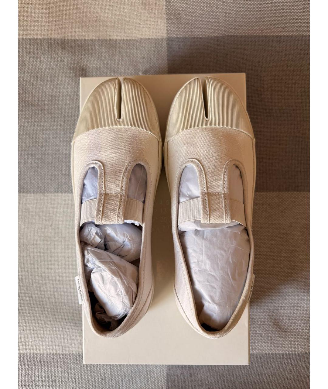 MAISON MARGIELA Белые текстильные балетки, фото 3
