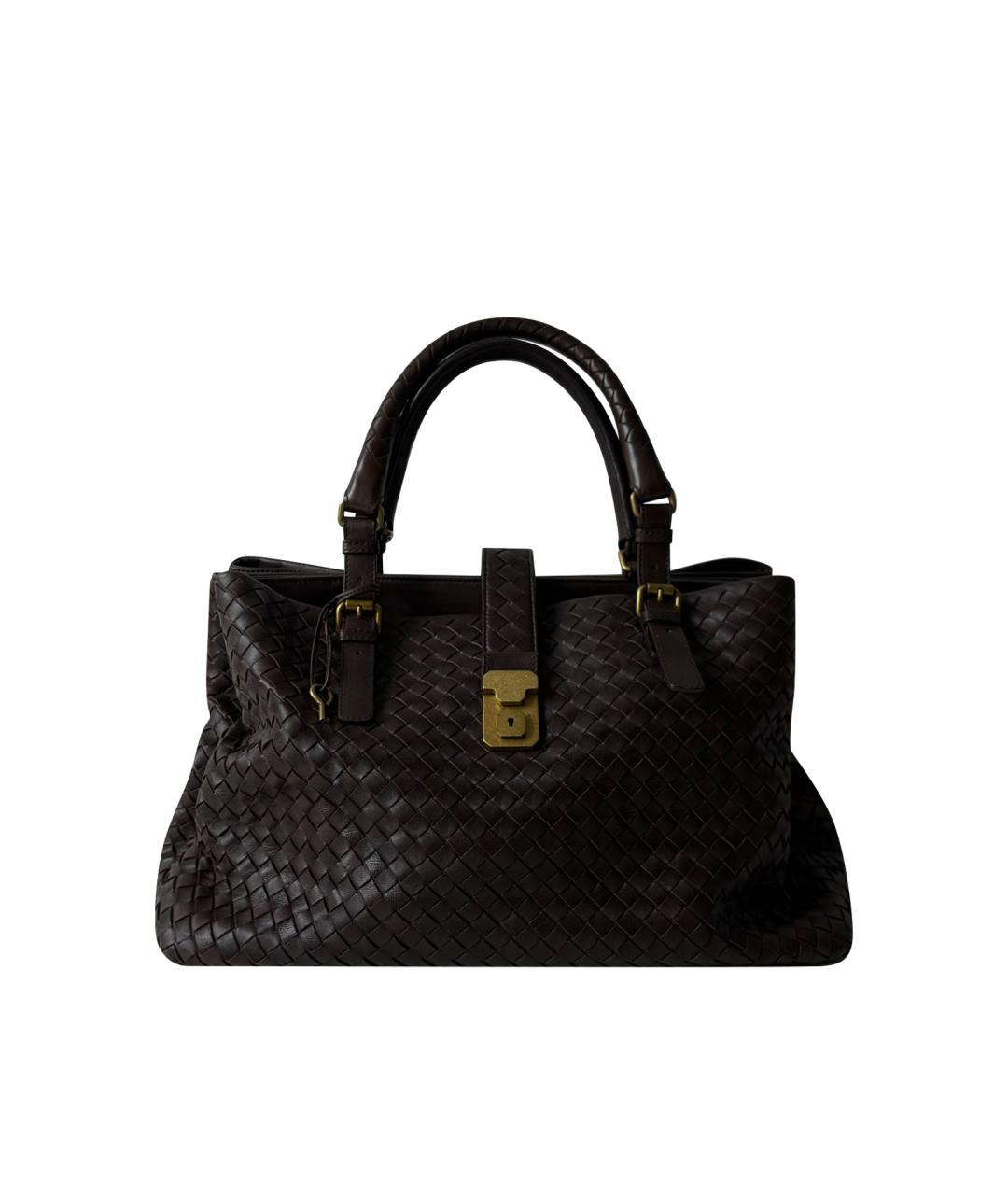 BOTTEGA VENETA Коричневая кожаная сумка тоут, фото 1
