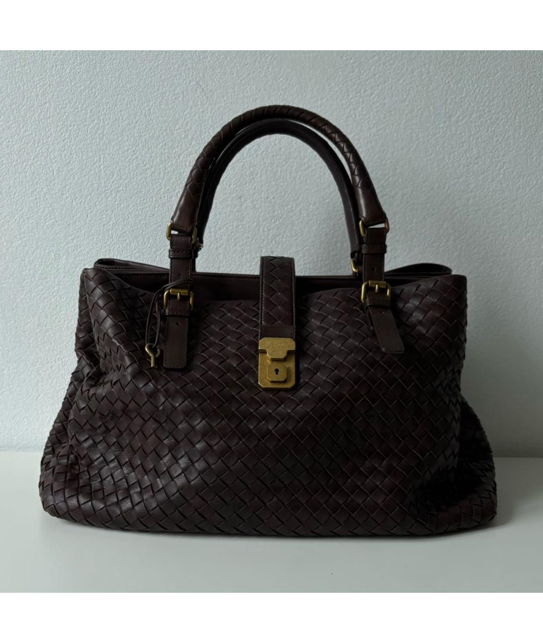 BOTTEGA VENETA Коричневая кожаная сумка тоут, фото 9
