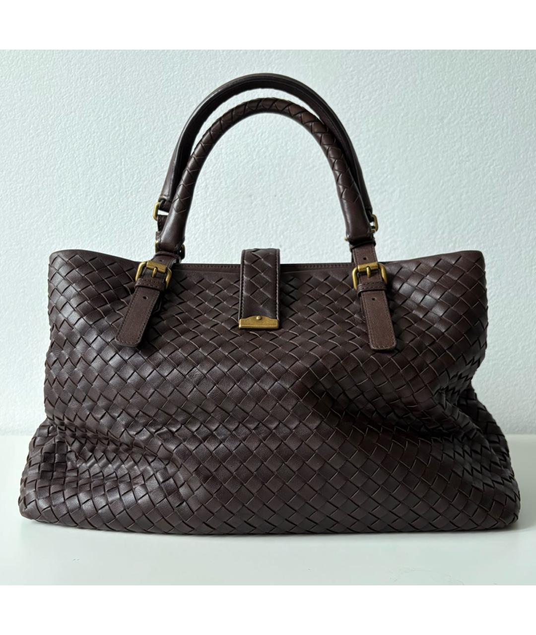 BOTTEGA VENETA Коричневая кожаная сумка тоут, фото 3