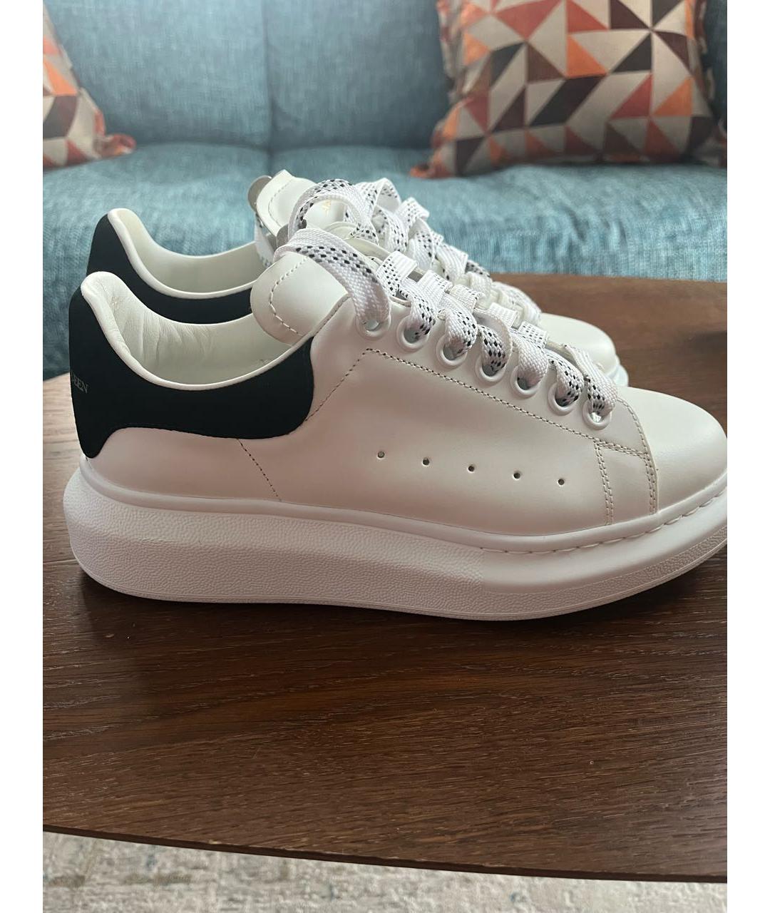 ALEXANDER MCQUEEN Белые кожаные кроссовки, фото 8