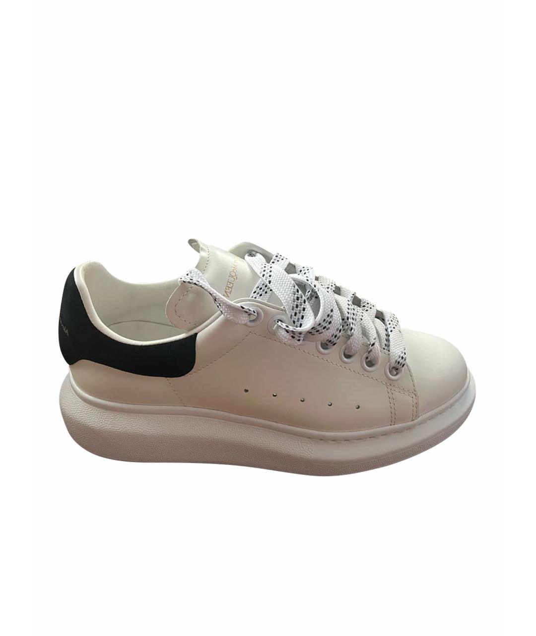 ALEXANDER MCQUEEN Белые кожаные кроссовки, фото 1