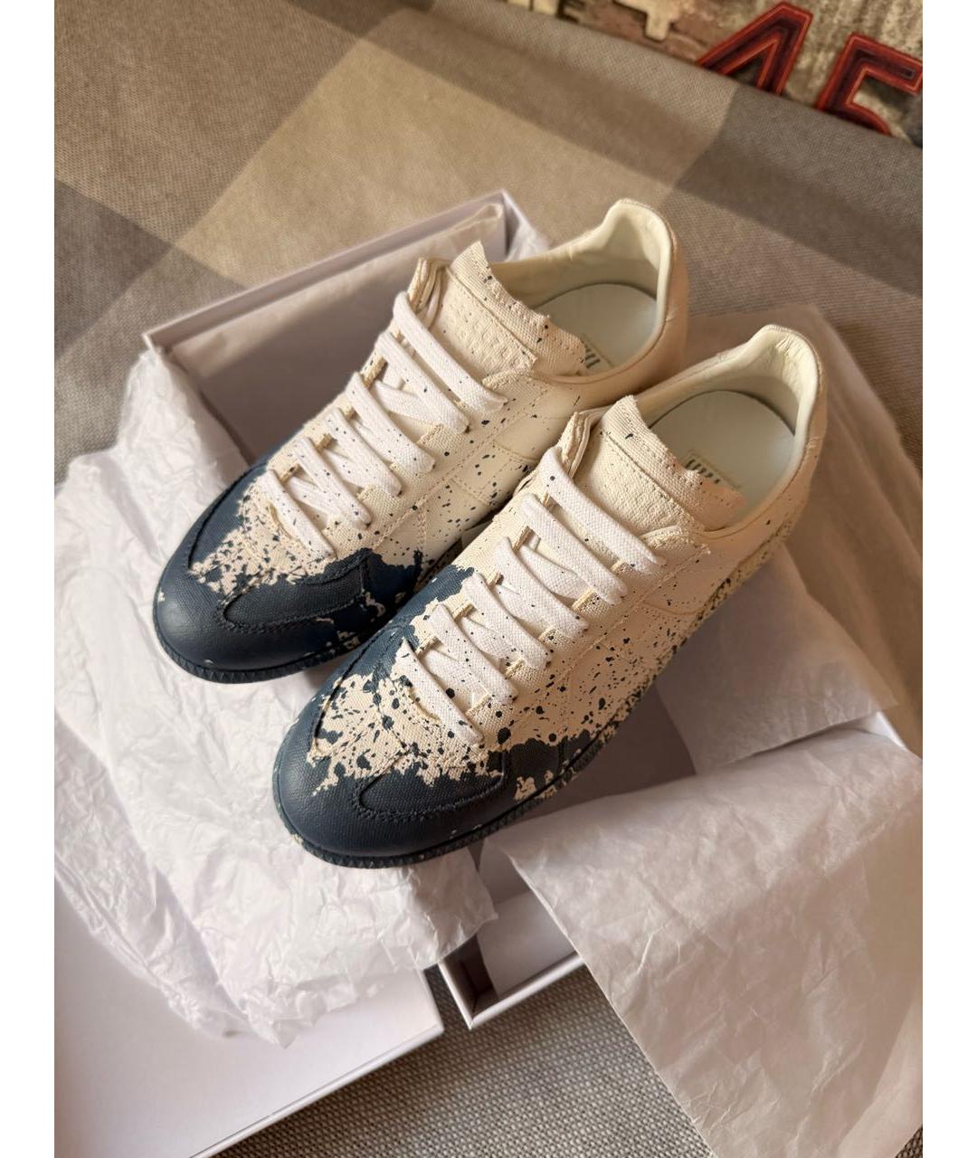 MAISON MARGIELA Белые текстильные кеды, фото 8