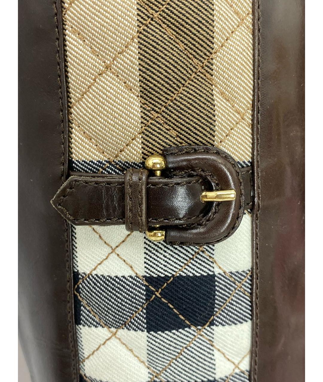 BURBERRY Коричневые кожаные сапоги, фото 8