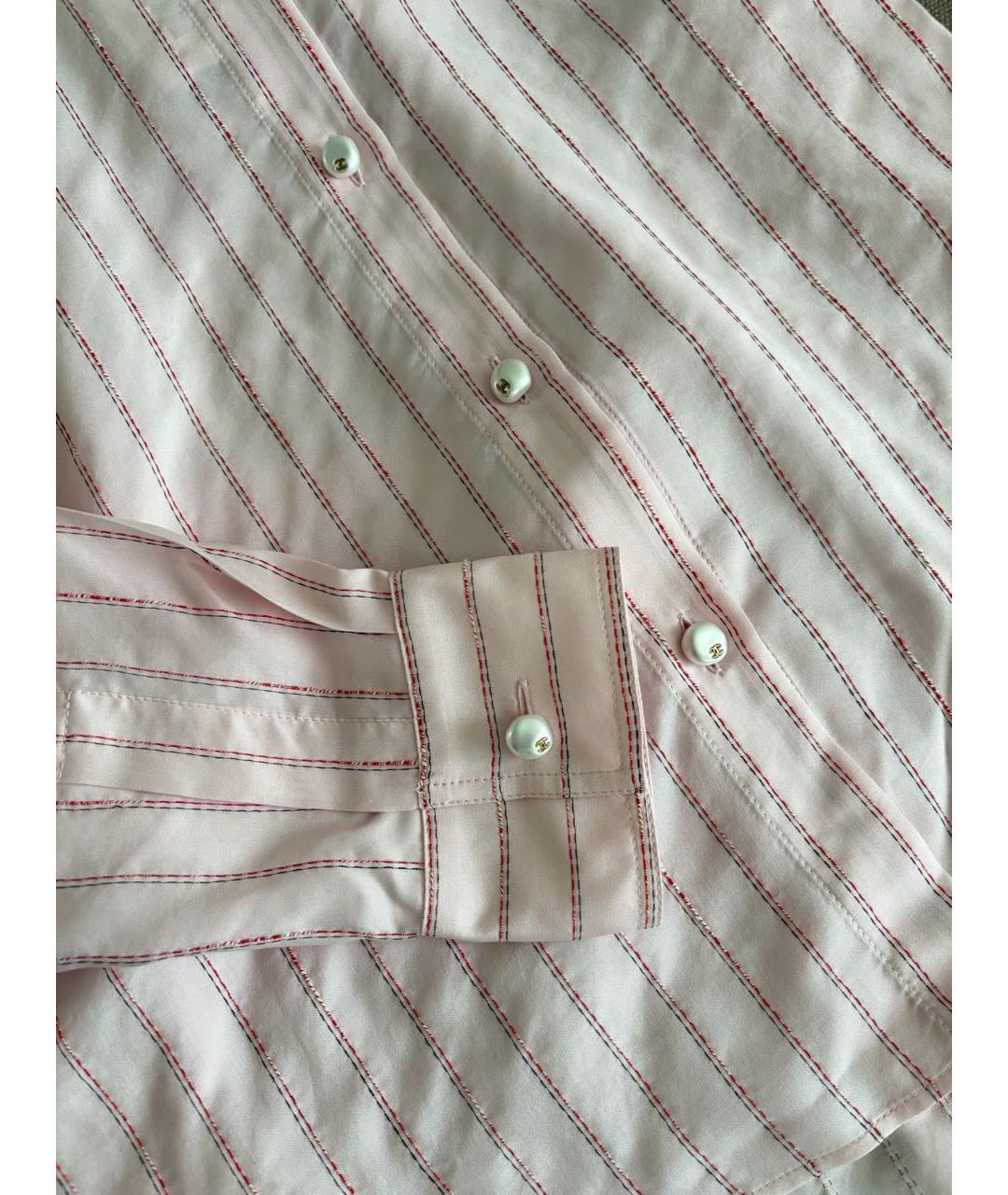 CHANEL Розовая шелковая блузы, фото 3