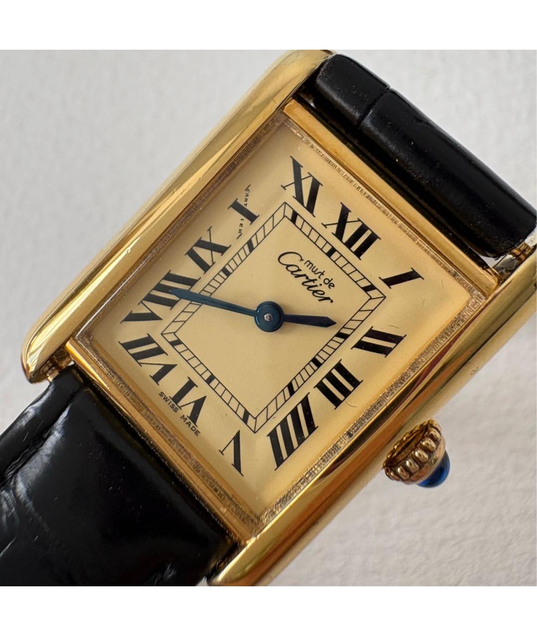 CARTIER Золотые позолоченные часы, фото 2