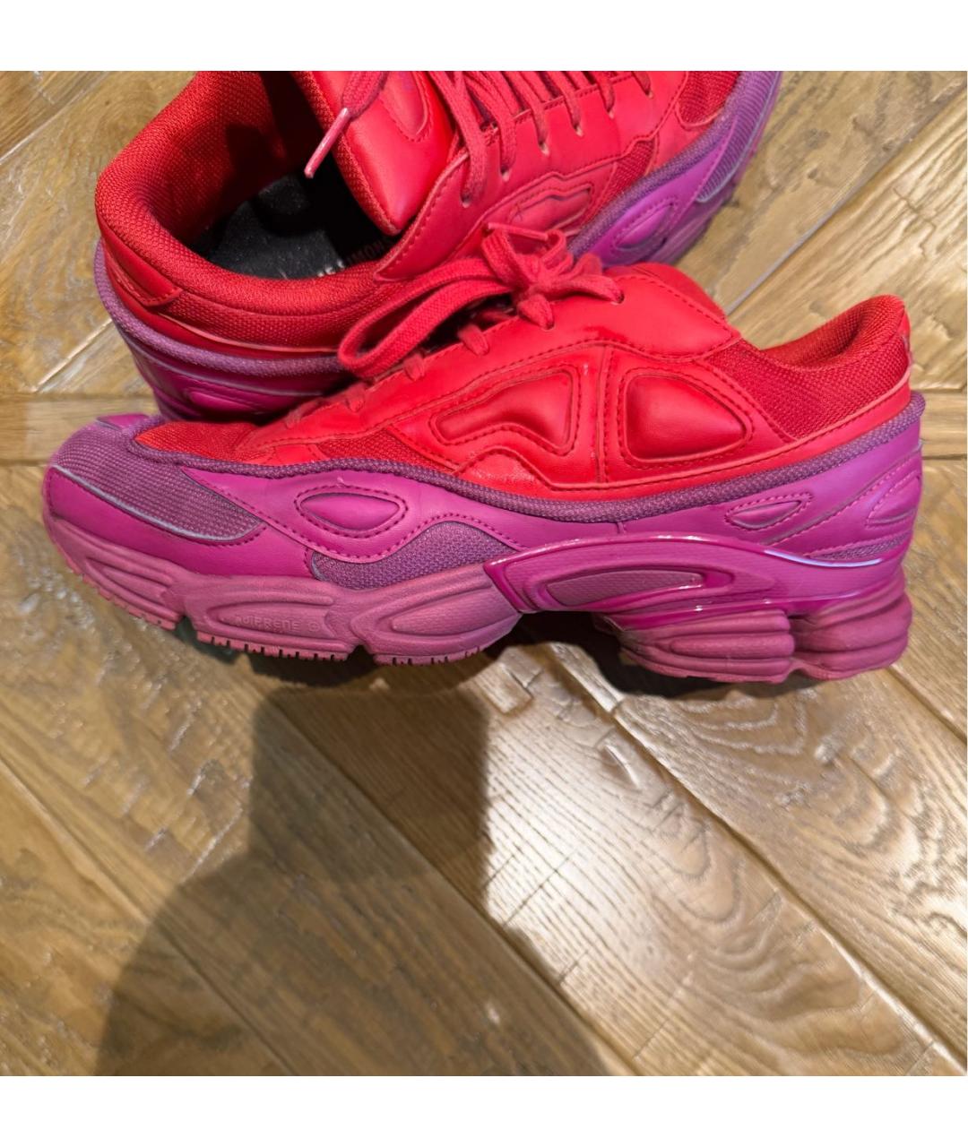 ADIDAS X RAF SIMONS Красные текстильные низкие кроссовки / кеды, фото 5
