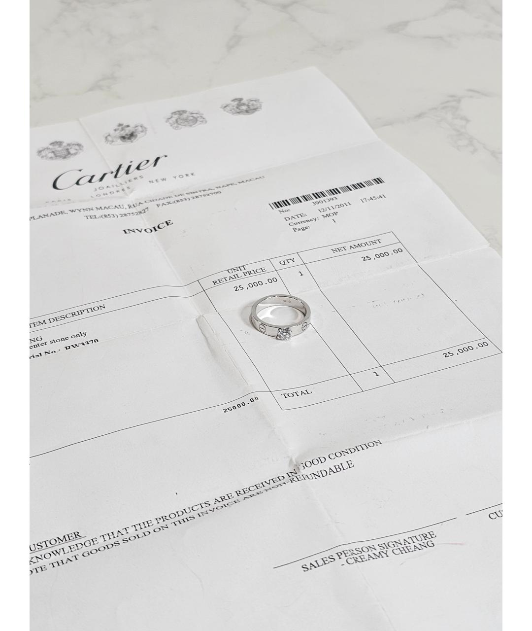 CARTIER Серебряное кольцо из белого золота, фото 4