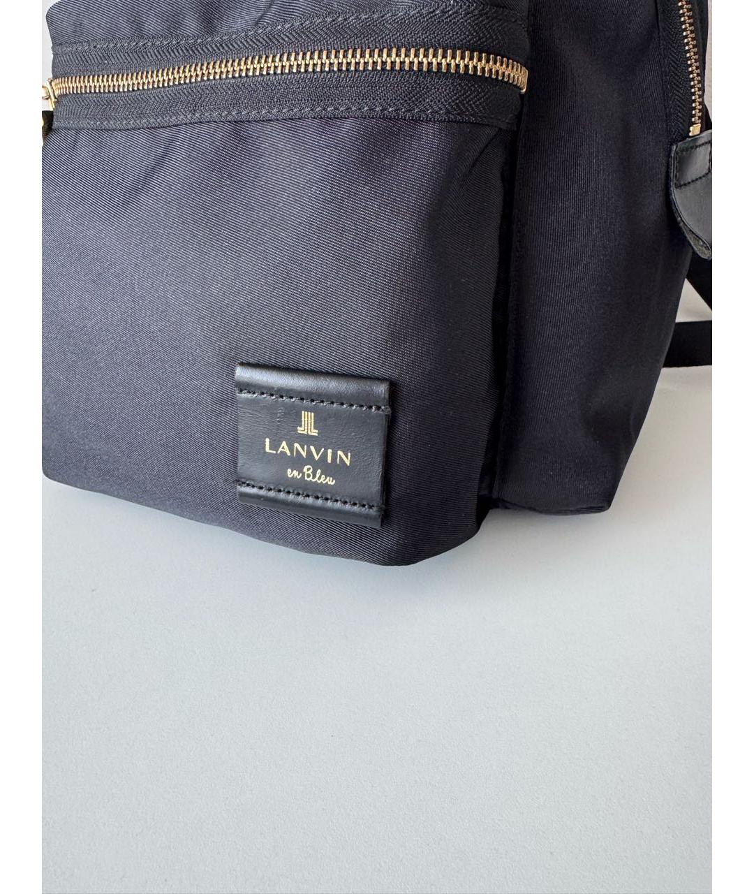 LANVIN Черный нейлоновый рюкзак, фото 3