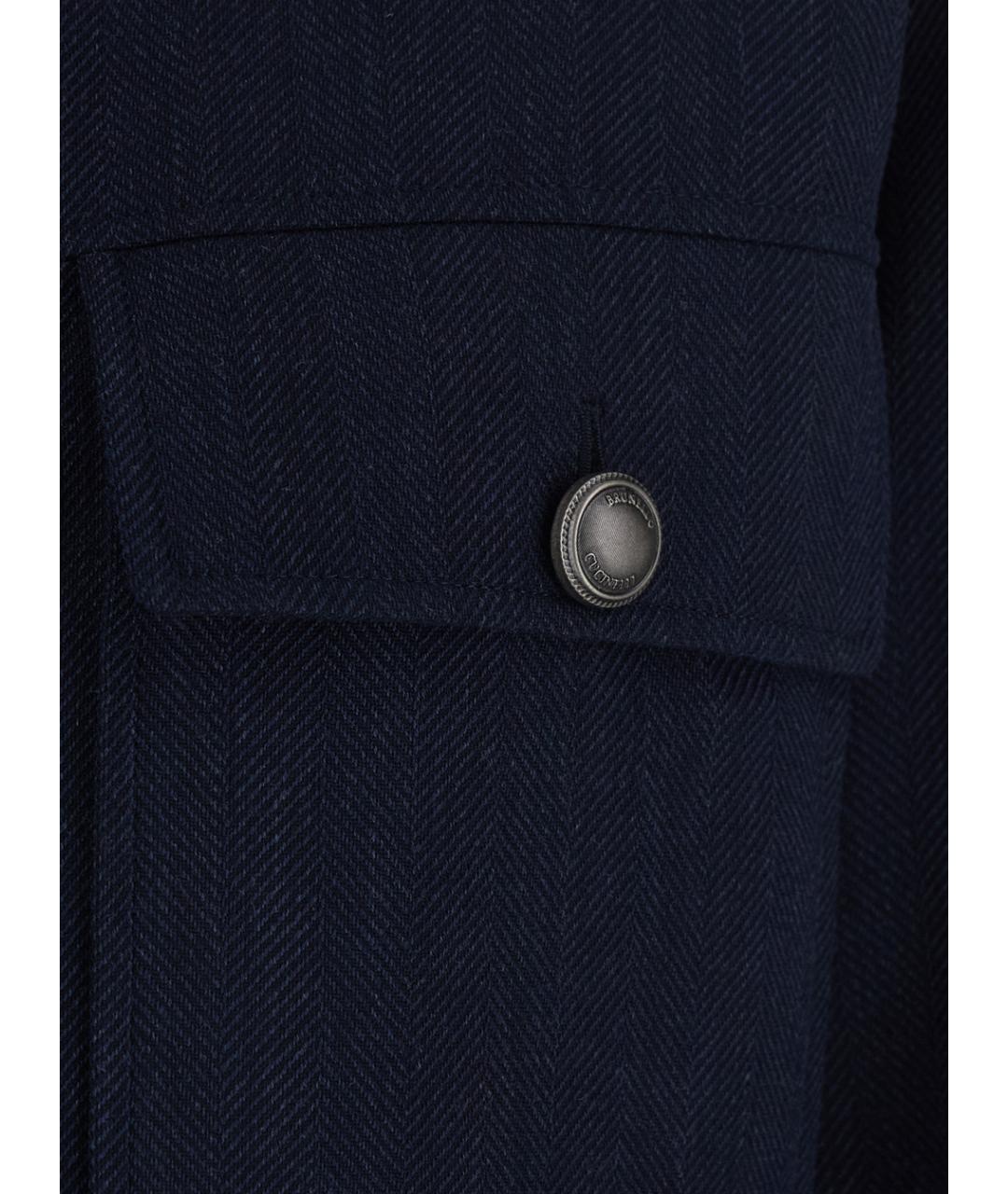 BRUNELLO CUCINELLI Темно-синяя шерстяная куртка, фото 3