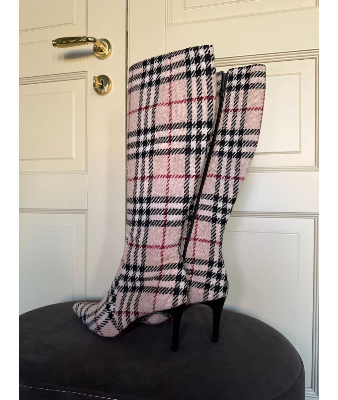 BURBERRY Бежевые сапоги, фото 4