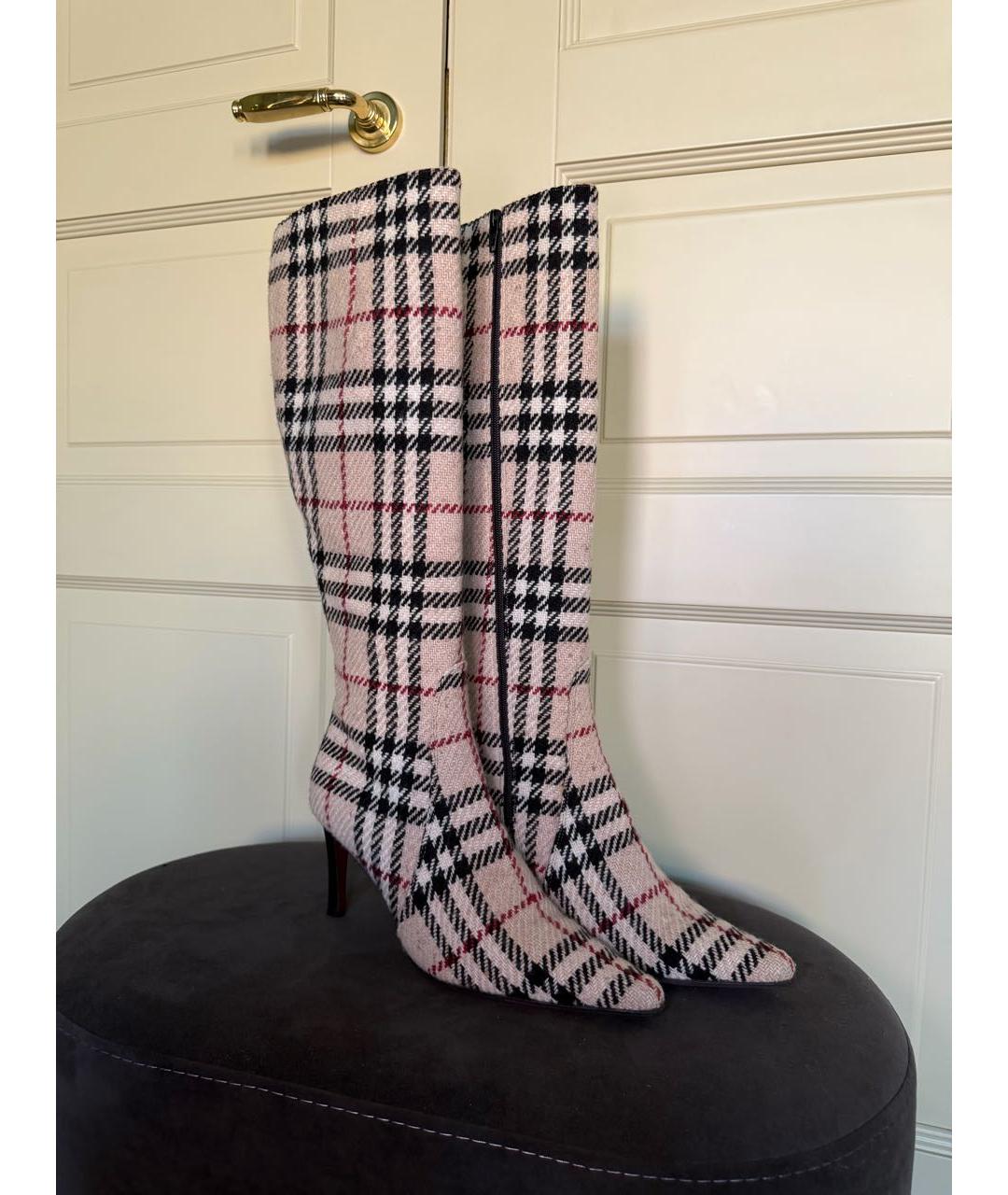 BURBERRY Бежевые сапоги, фото 2
