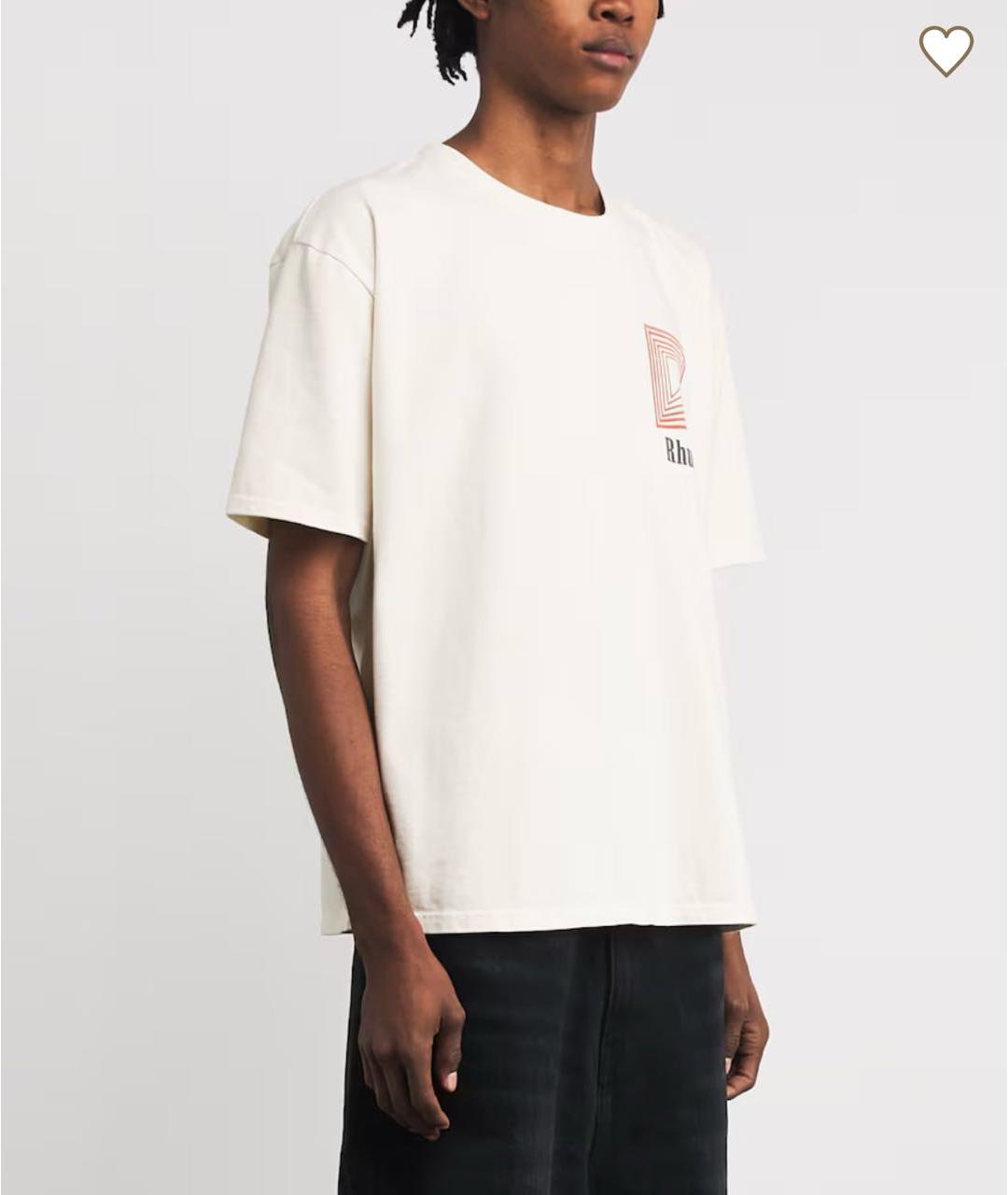 RHUDE Бежевая хлопковая футболка, фото 5