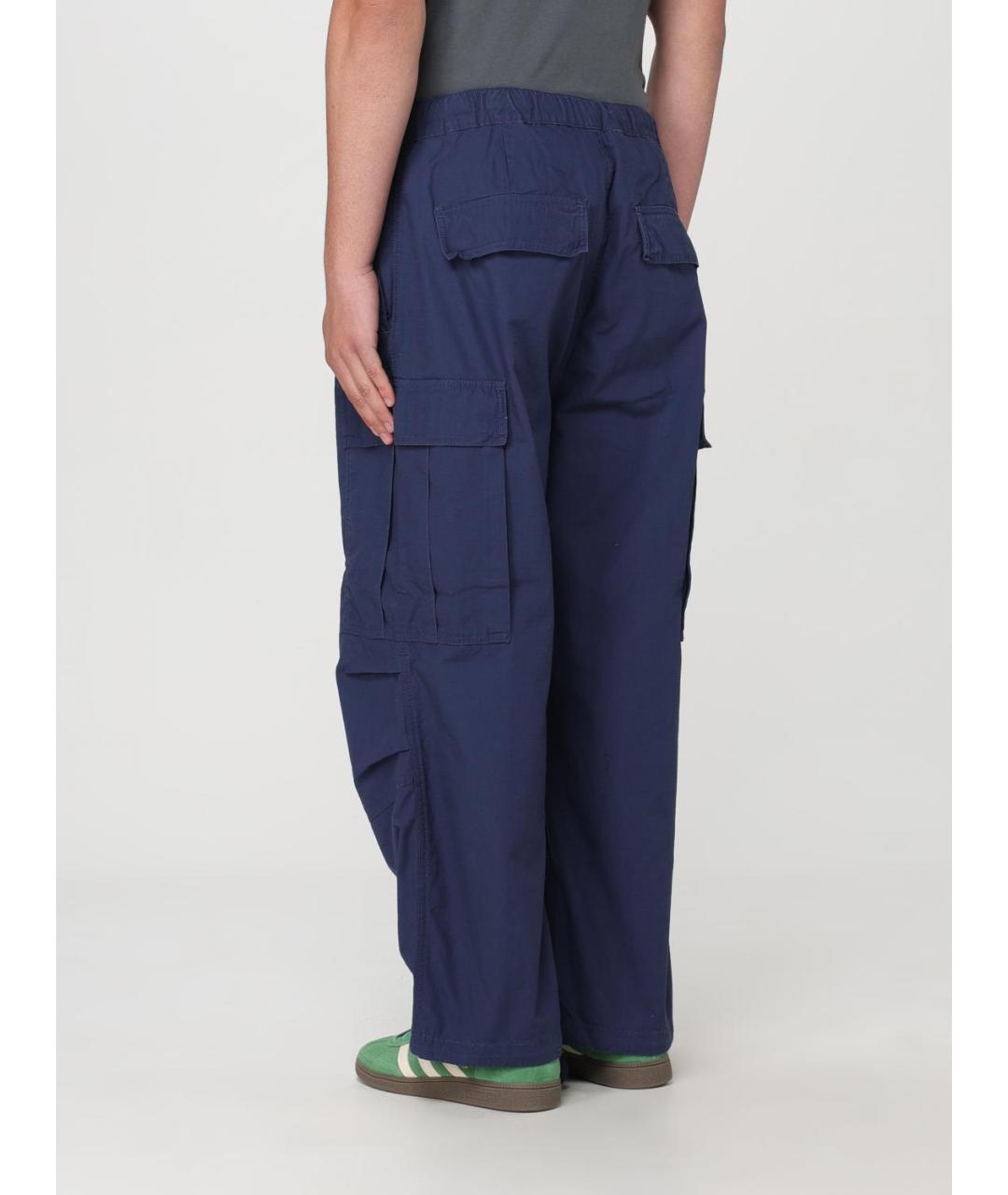 CARHARTT WIP Синие хлопковые повседневные брюки, фото 2