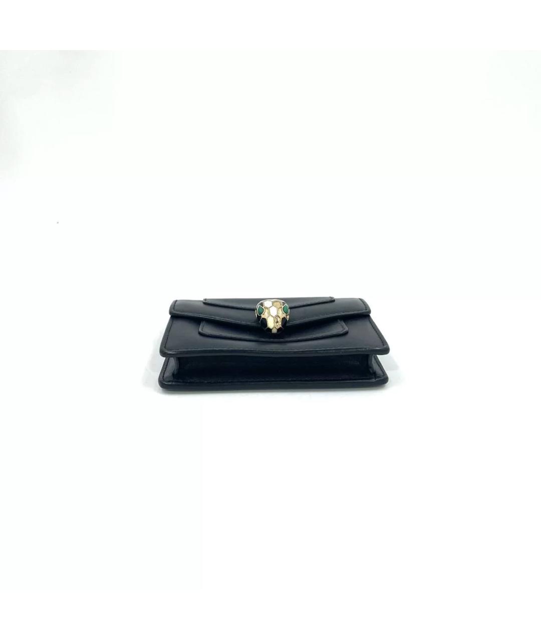 BVLGARI Черный кожаный кошелек, фото 5