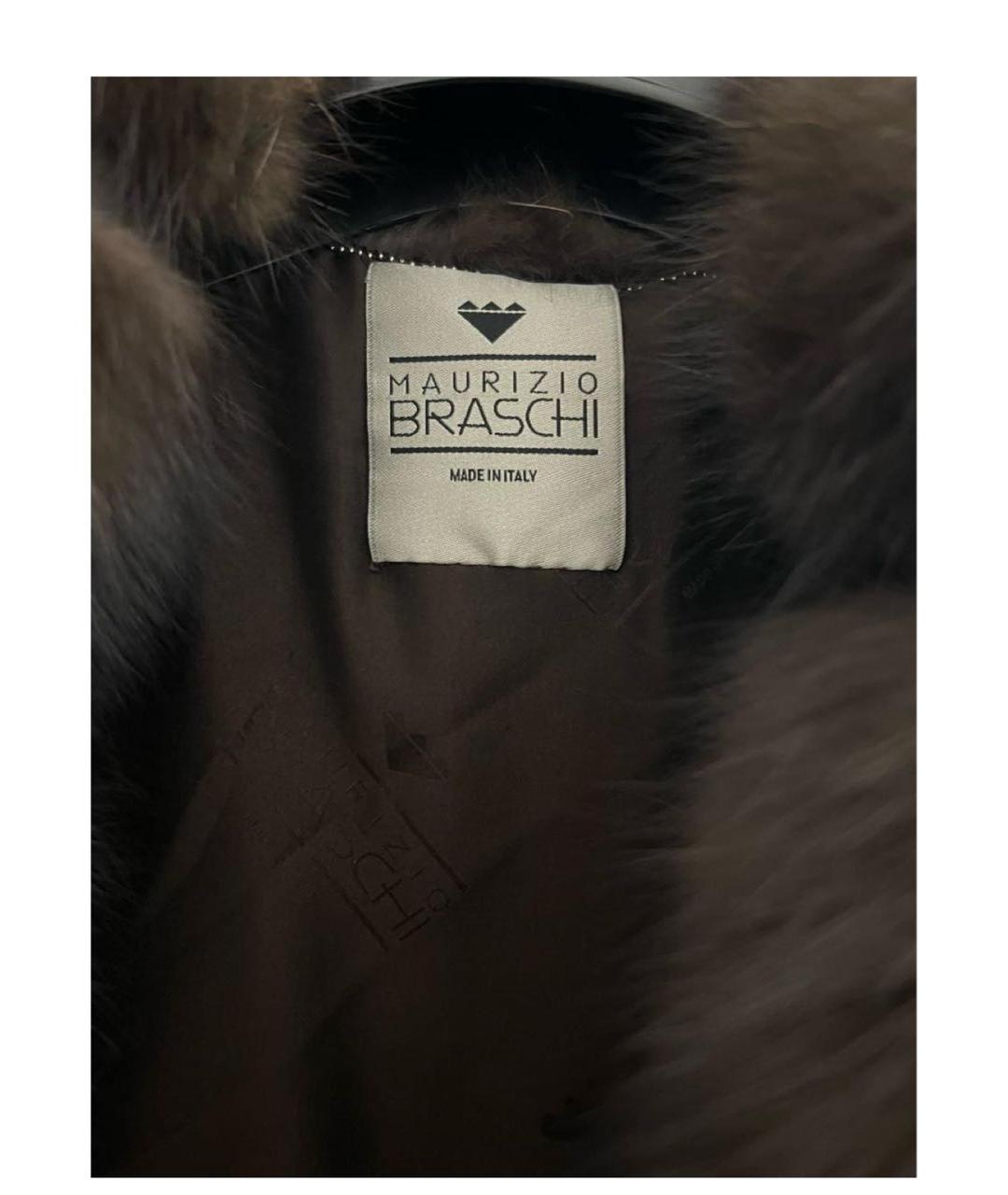 BRASCHI Коричневая меховая шуба, фото 3