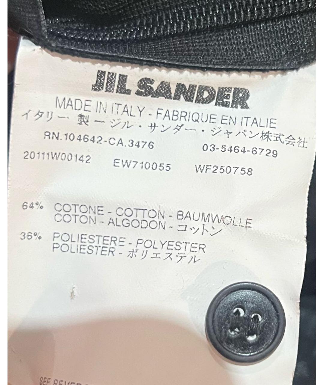 JIL SANDER Черное хлопковое повседневное платье, фото 4