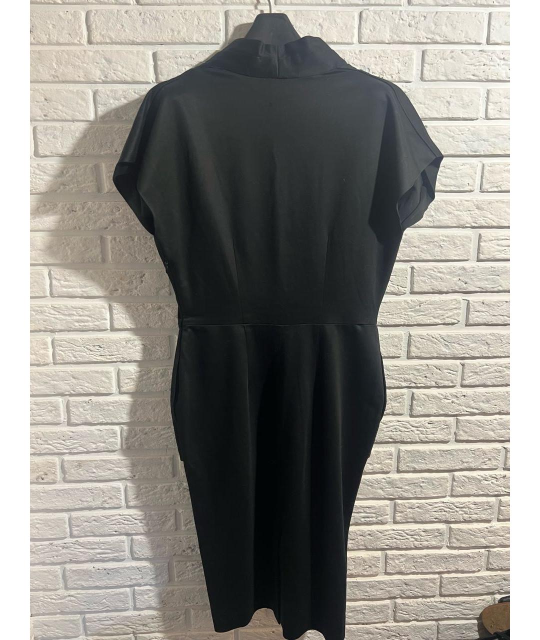 JIL SANDER Черное хлопковое повседневное платье, фото 2