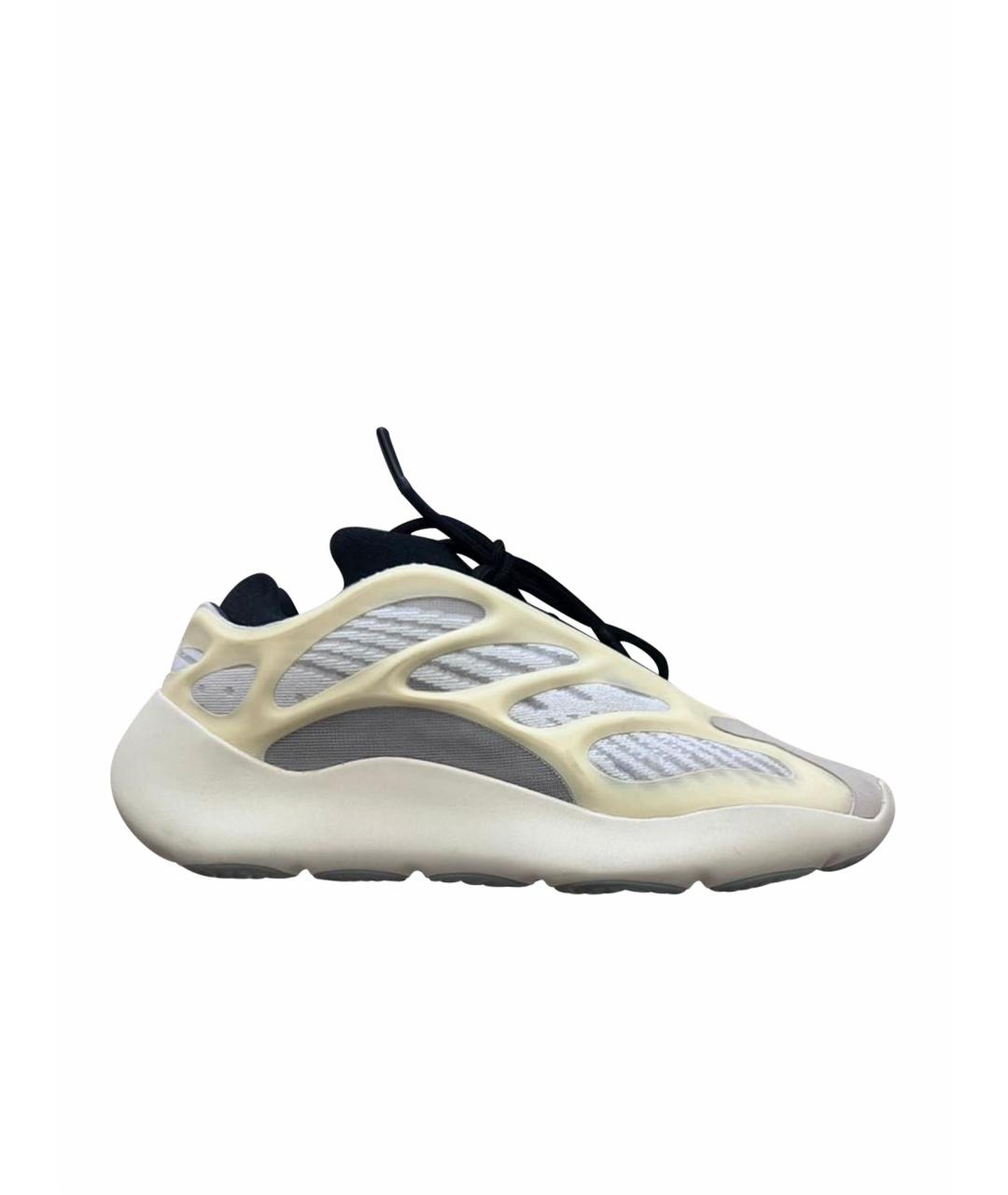 ADIDAS YEEZY Бежевые резиновые кроссовки, фото 1