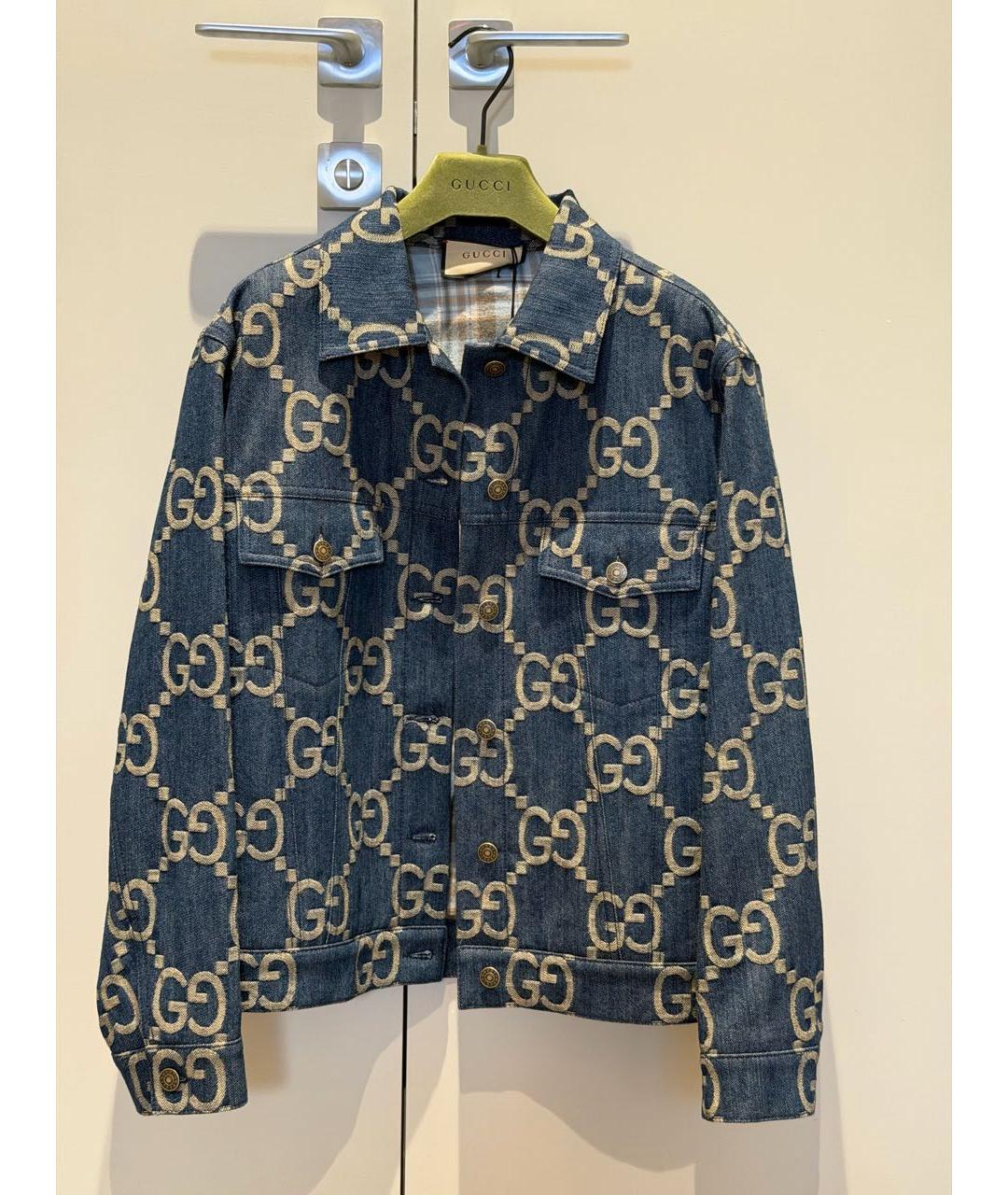 GUCCI Темно-синяя деним куртка, фото 9