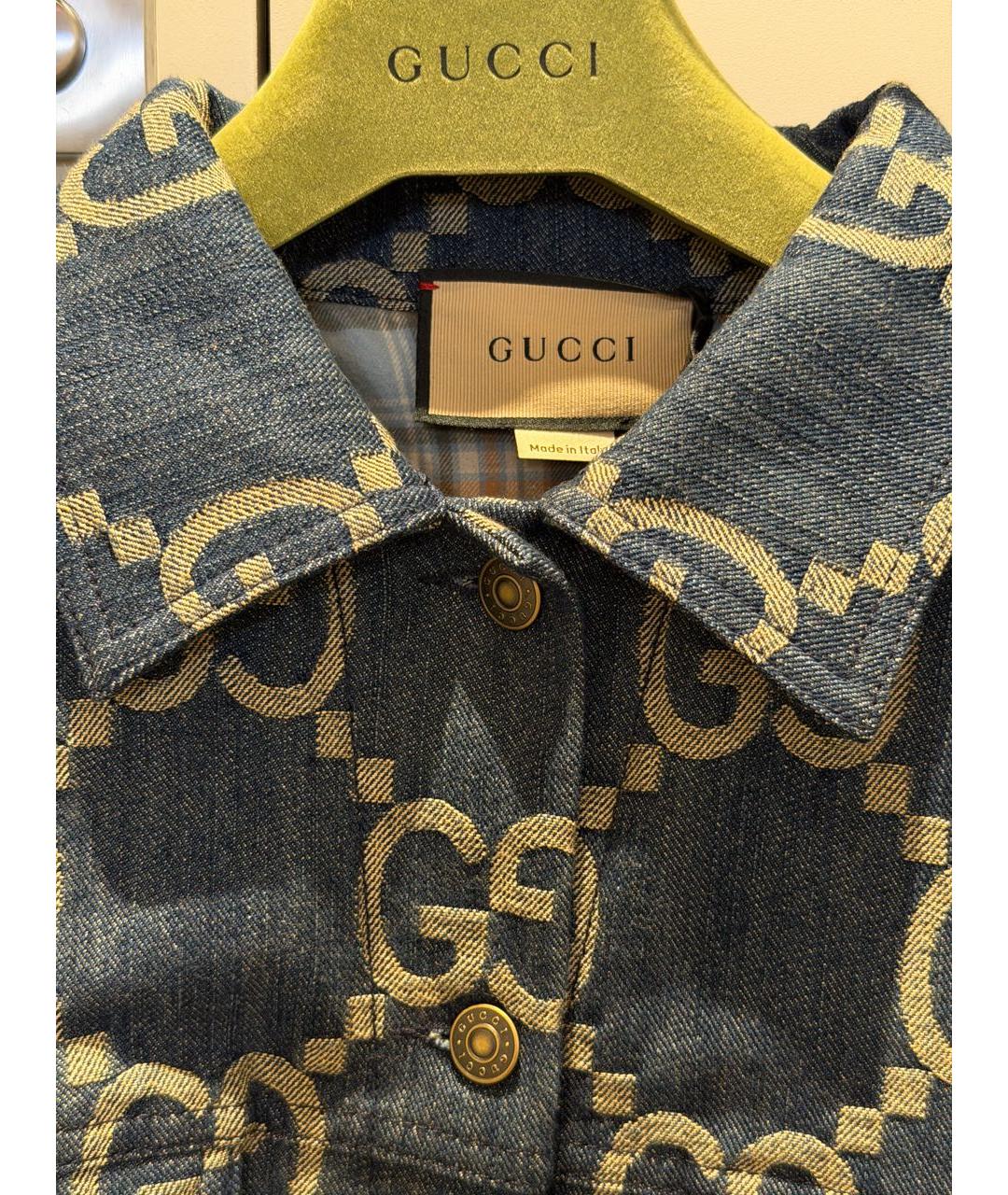GUCCI Темно-синяя деним куртка, фото 4