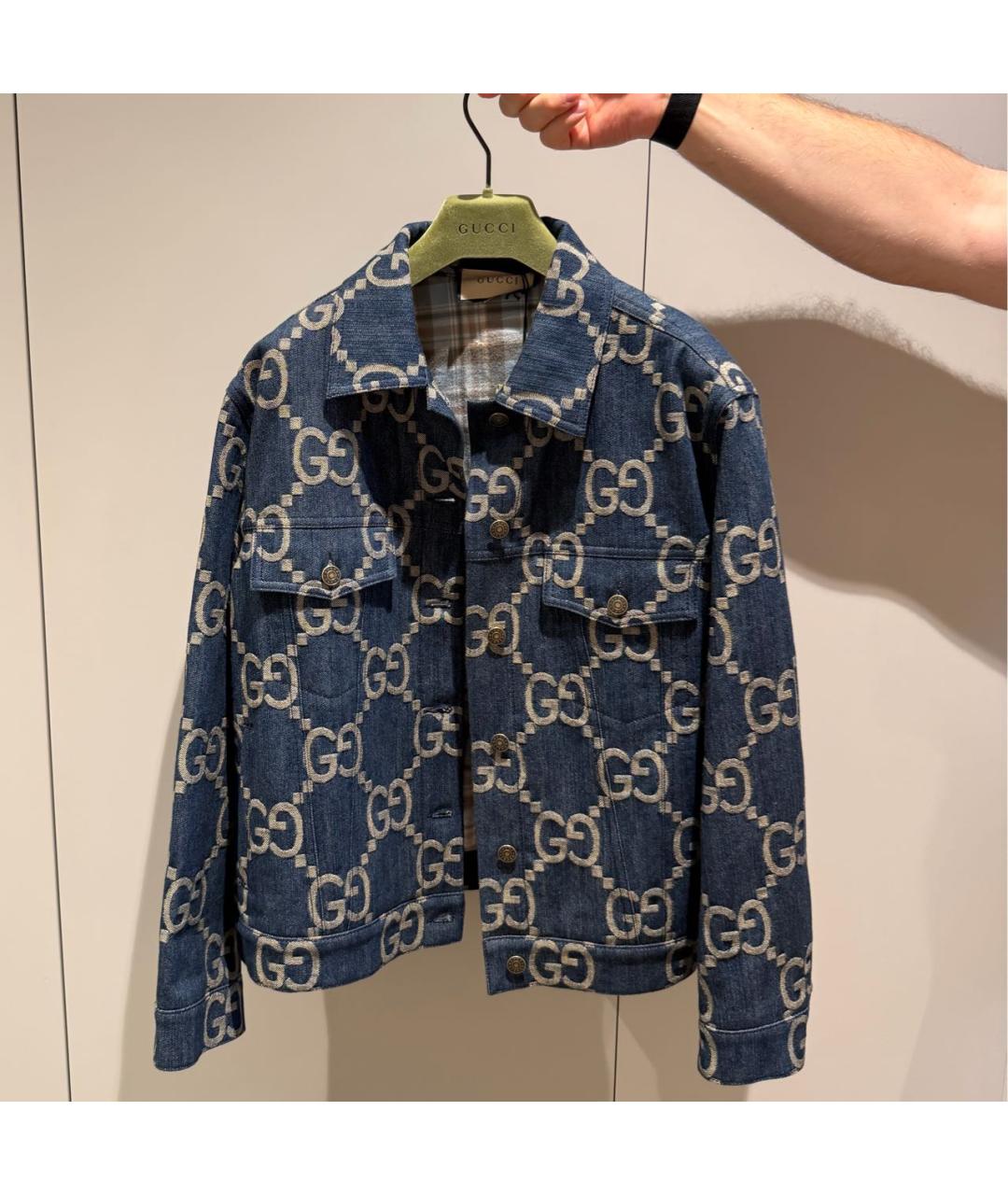 GUCCI Темно-синяя деним куртка, фото 8