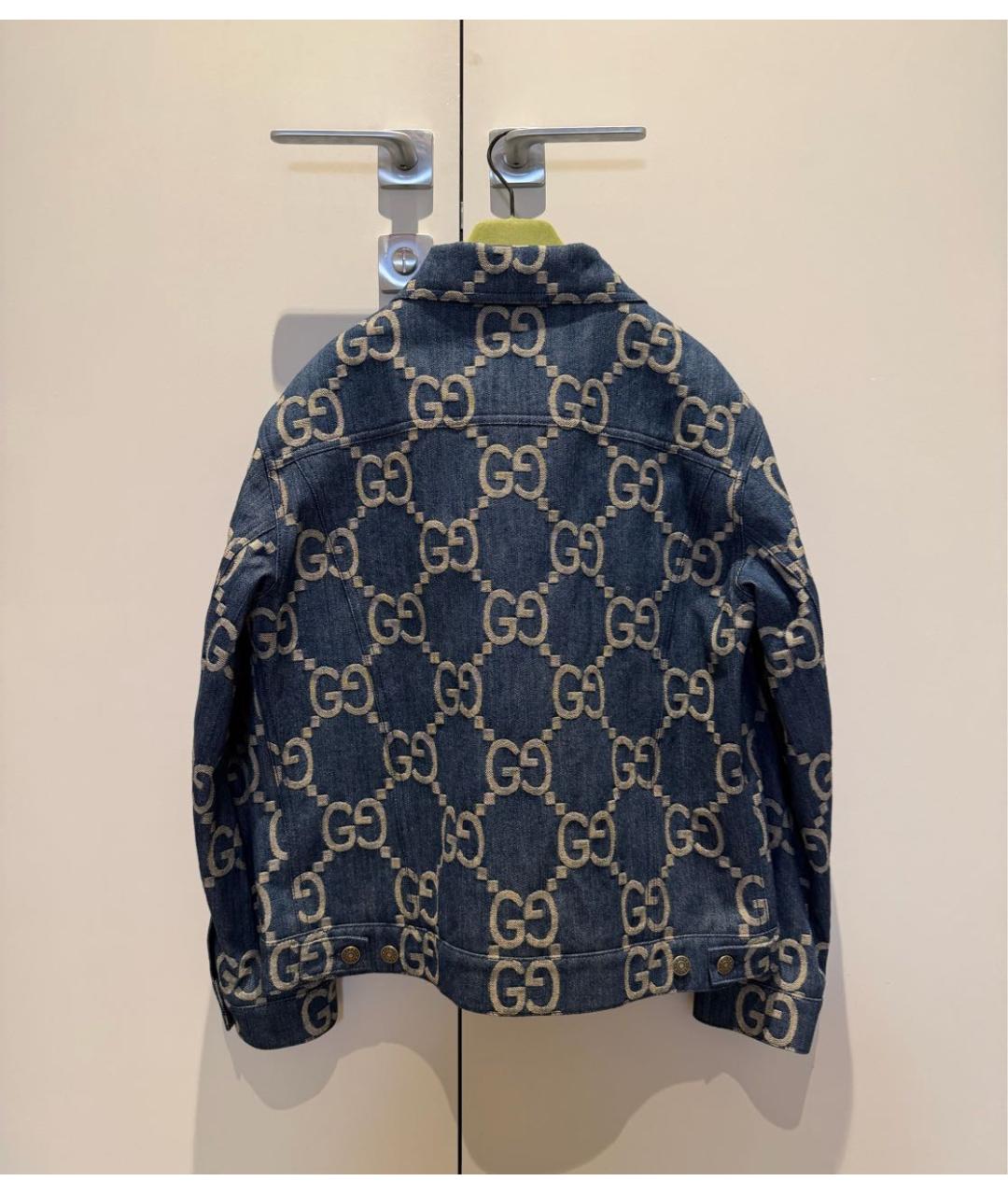 GUCCI Темно-синяя деним куртка, фото 2