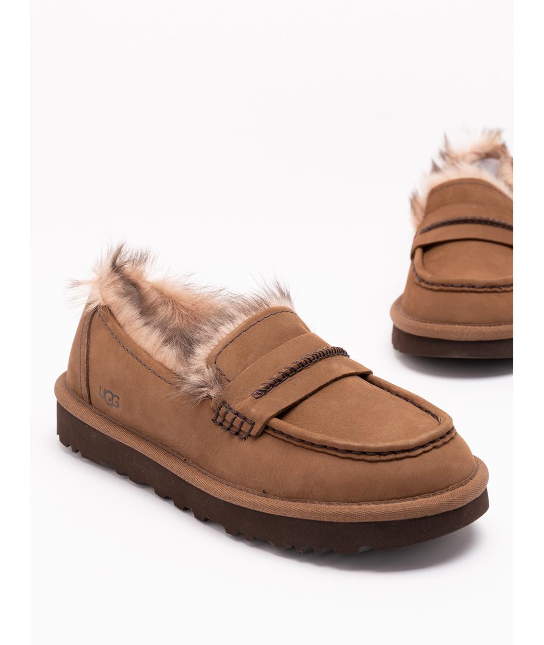 UGG Коричневые кожаные лоферы, фото 5