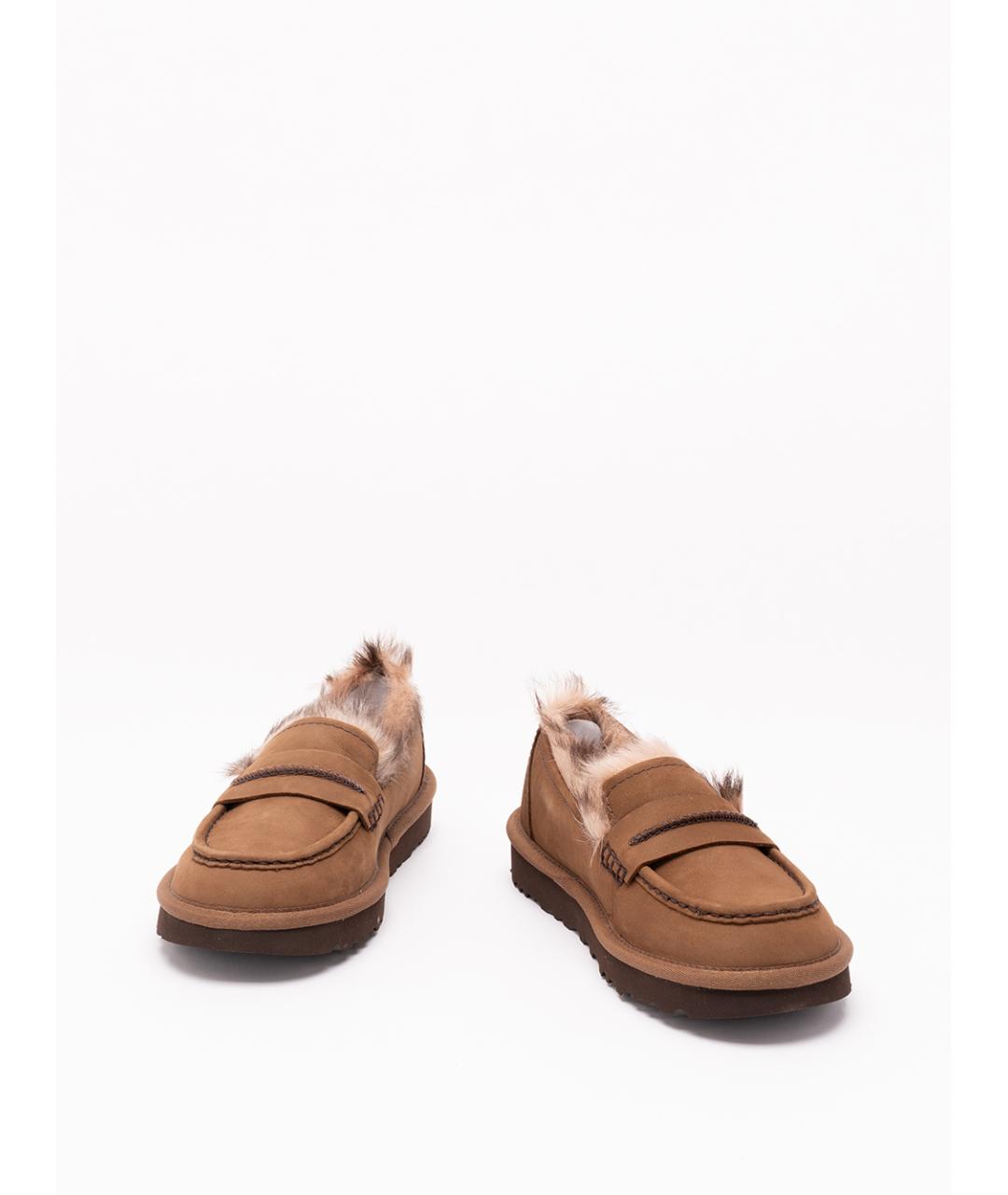 UGG Коричневые кожаные лоферы, фото 2