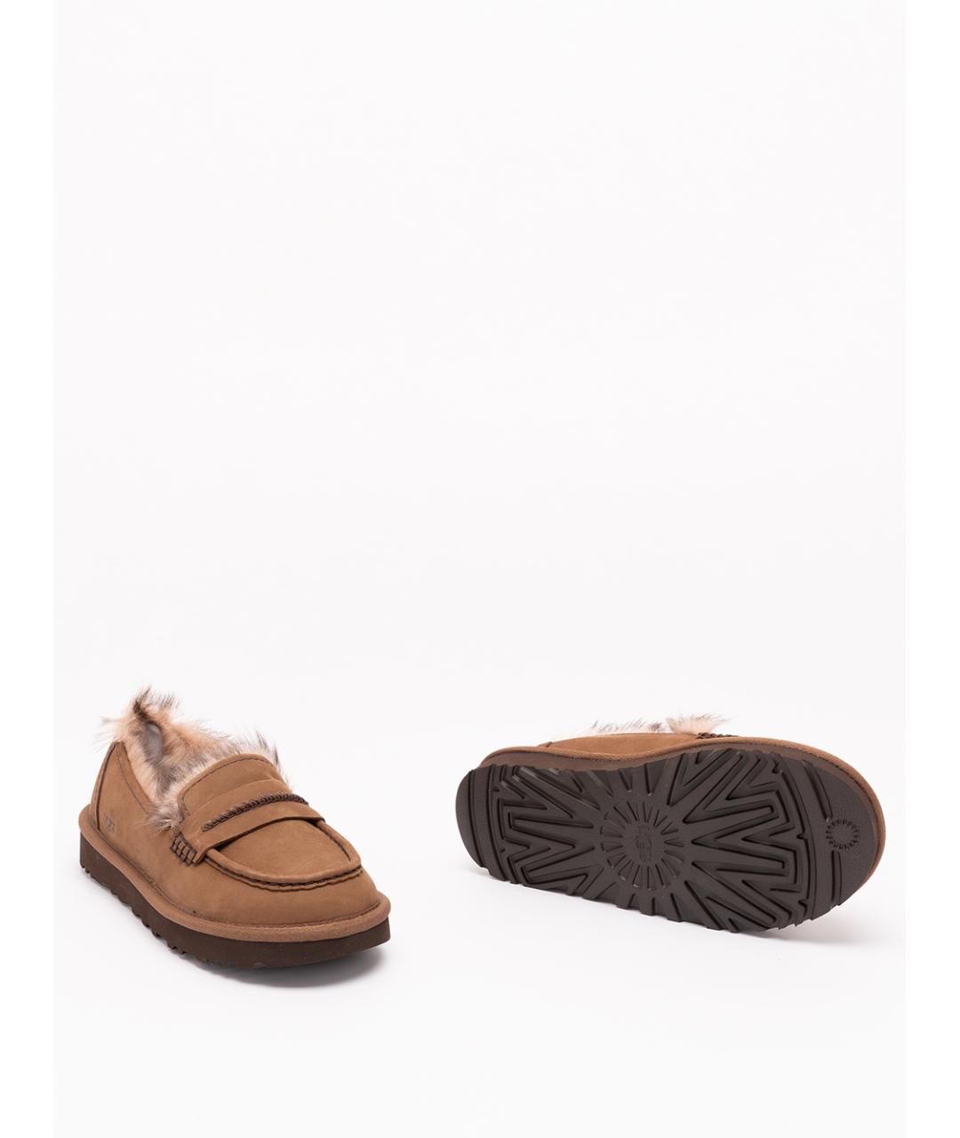 UGG Коричневые кожаные лоферы, фото 4