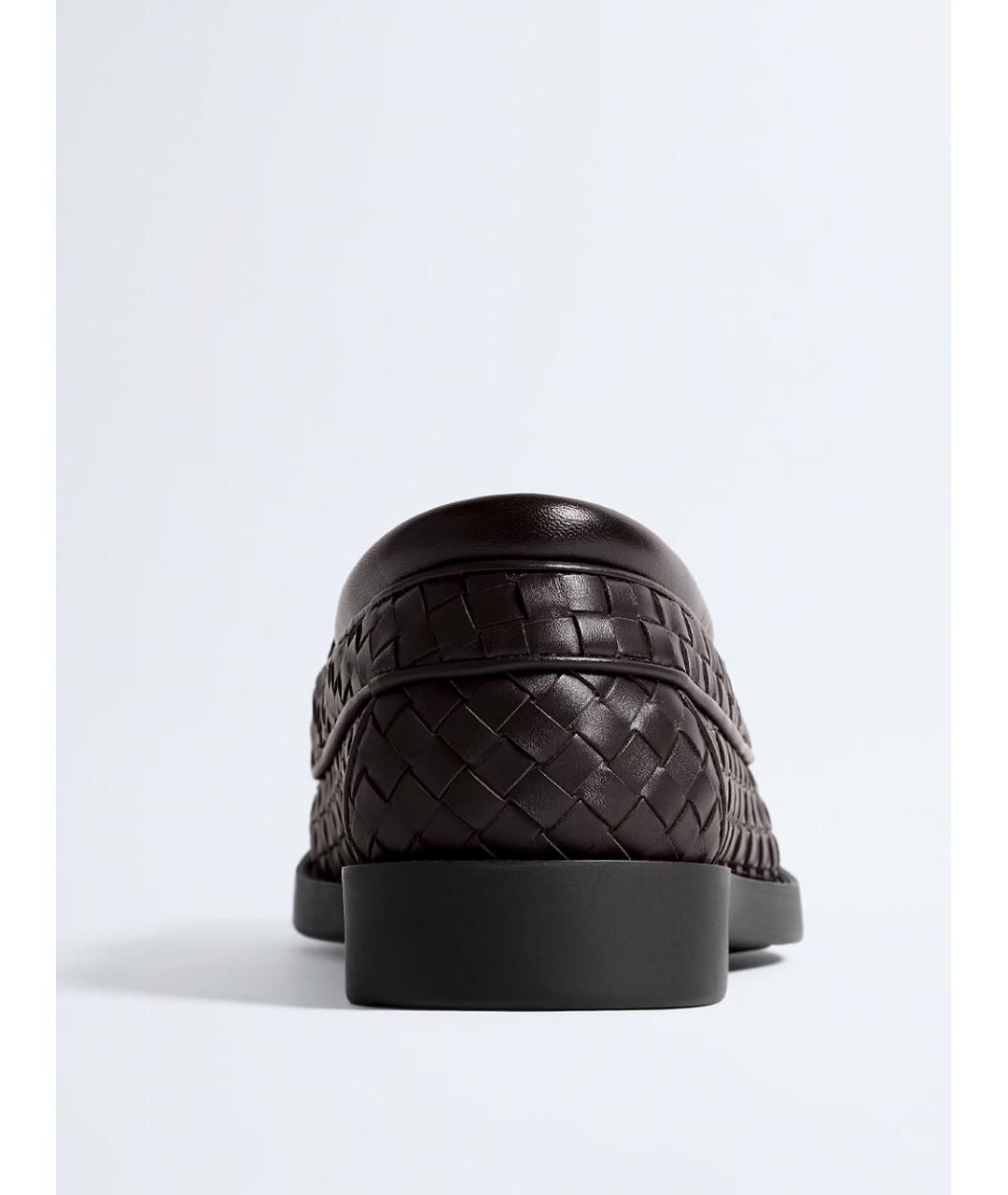 BOTTEGA VENETA Коричневые кожаные лоферы, фото 4