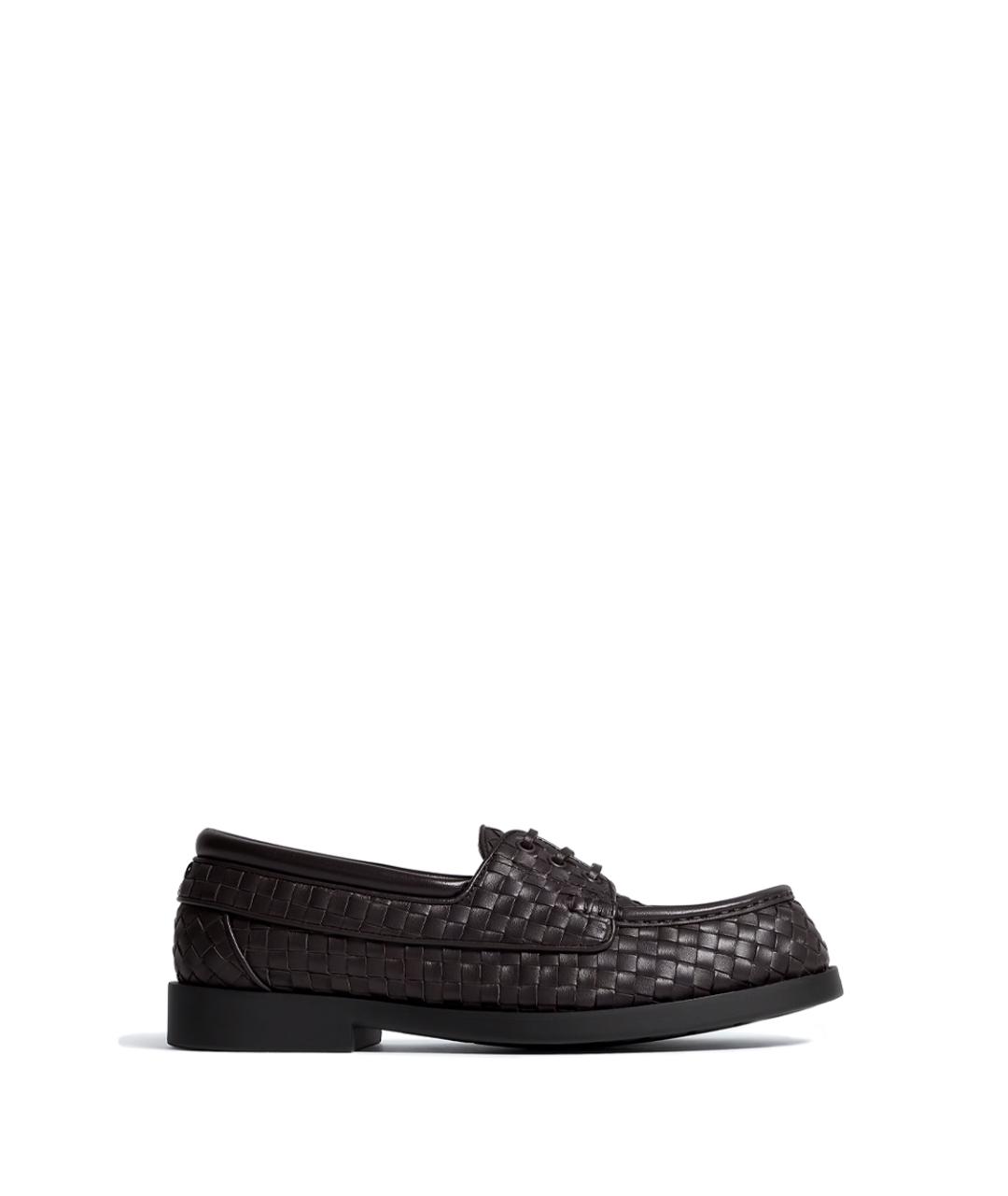 BOTTEGA VENETA Коричневые кожаные лоферы, фото 1