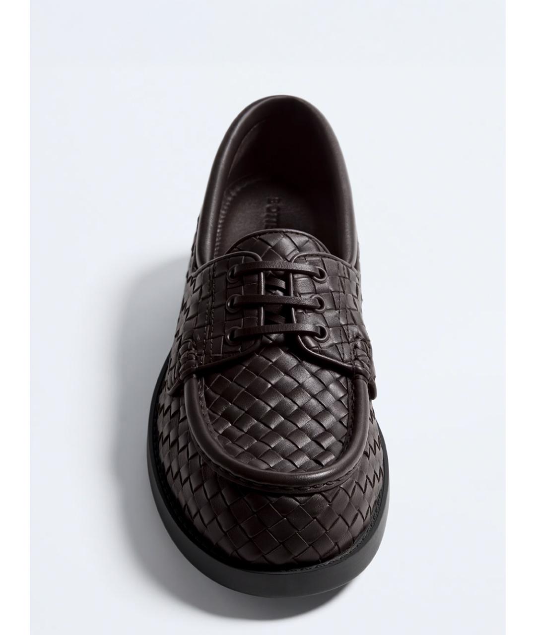 BOTTEGA VENETA Коричневые кожаные лоферы, фото 3