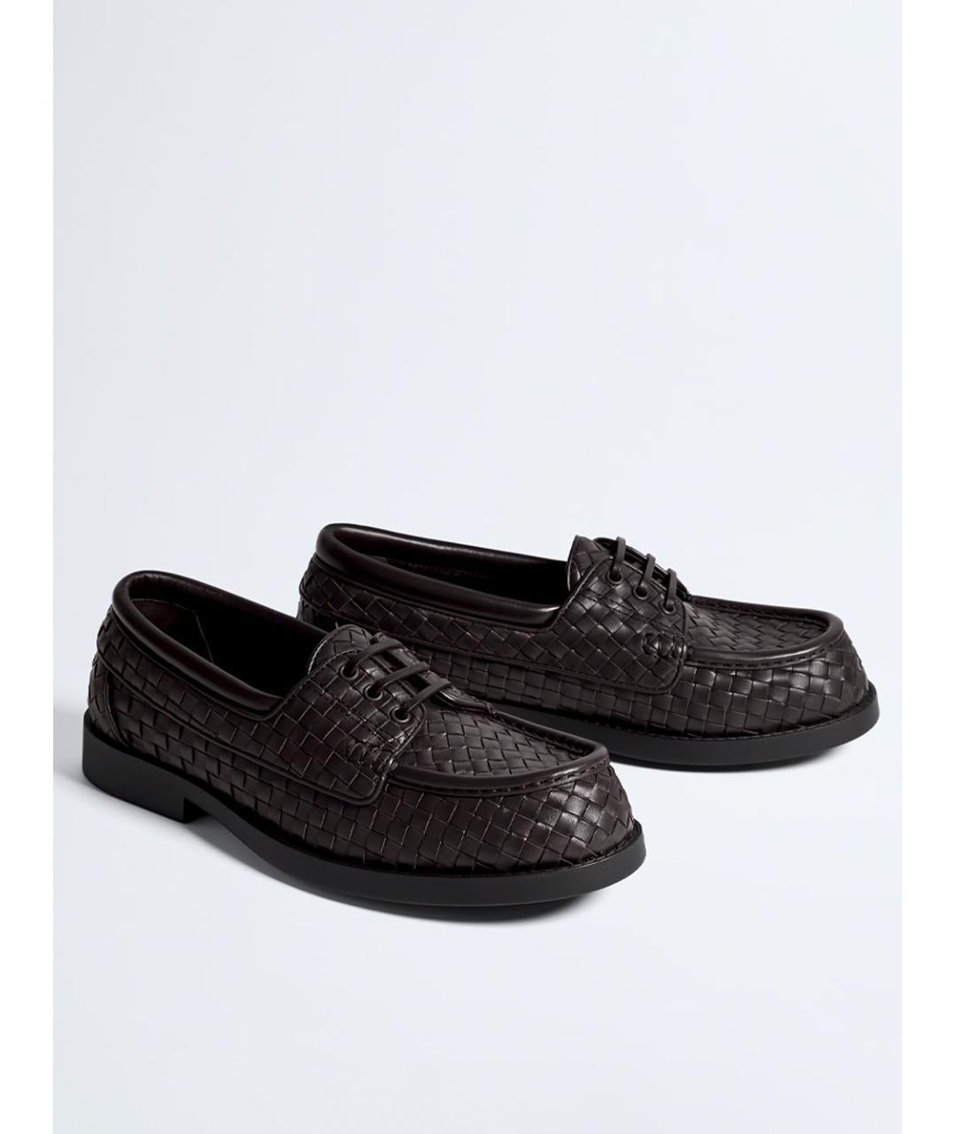 BOTTEGA VENETA Коричневые кожаные лоферы, фото 2