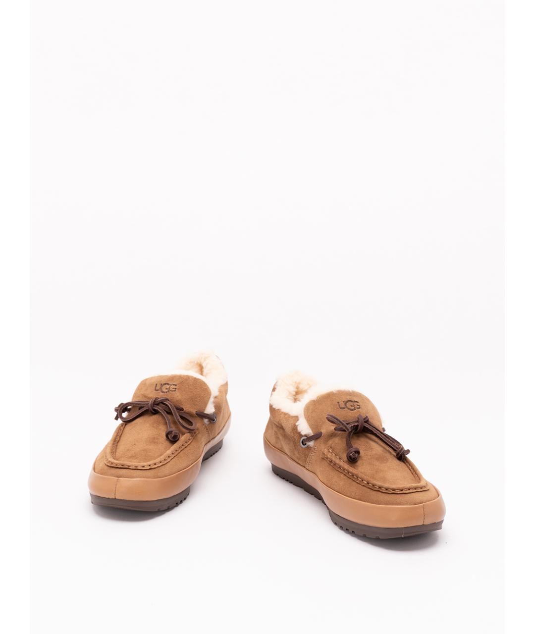 UGG Коричневые кожаные лоферы, фото 2