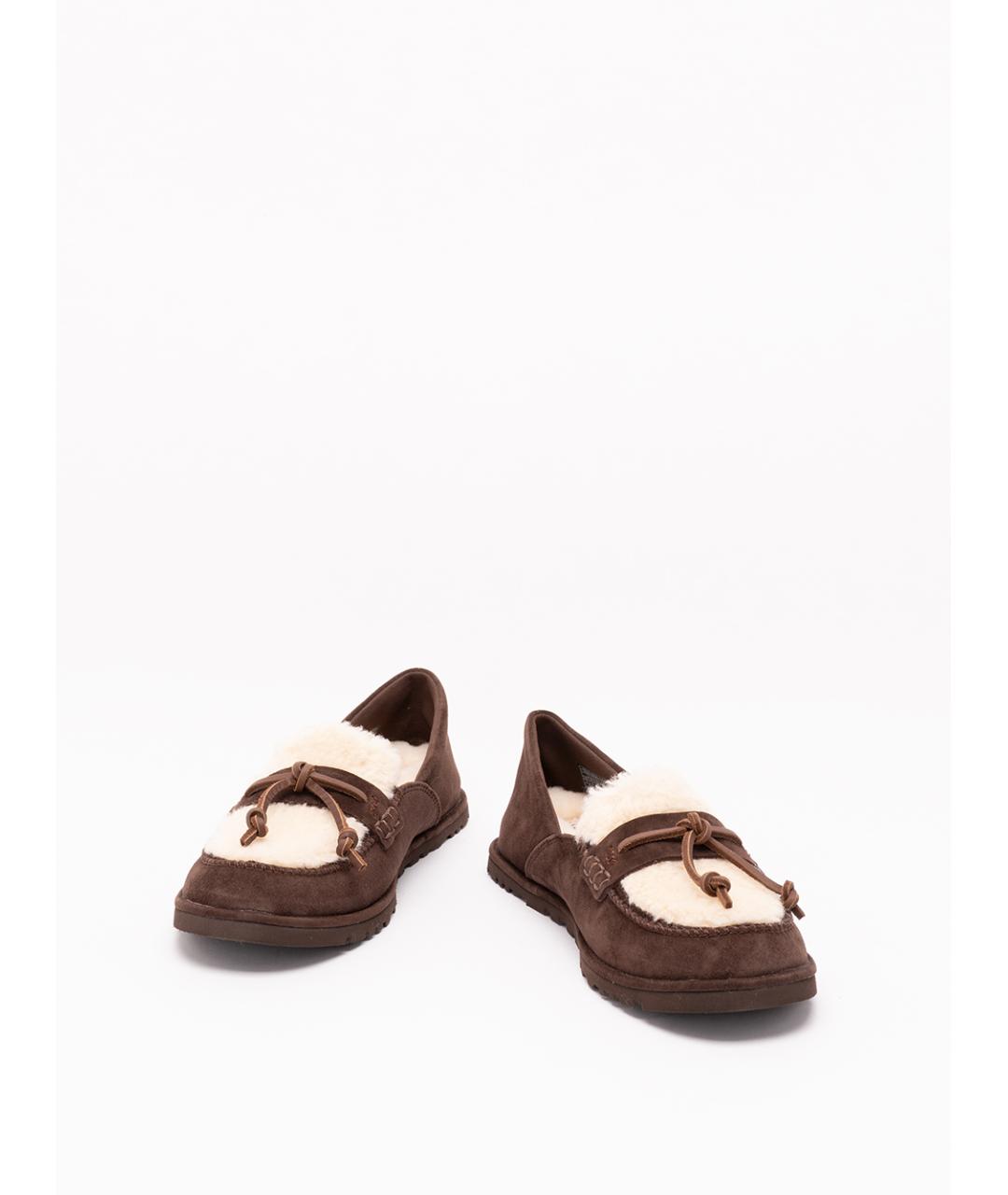 UGG Коричневые кожаные лоферы, фото 2