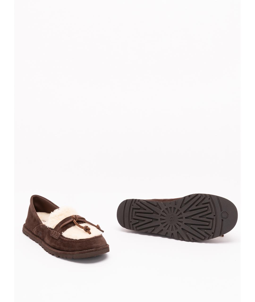 UGG Коричневые кожаные лоферы, фото 4