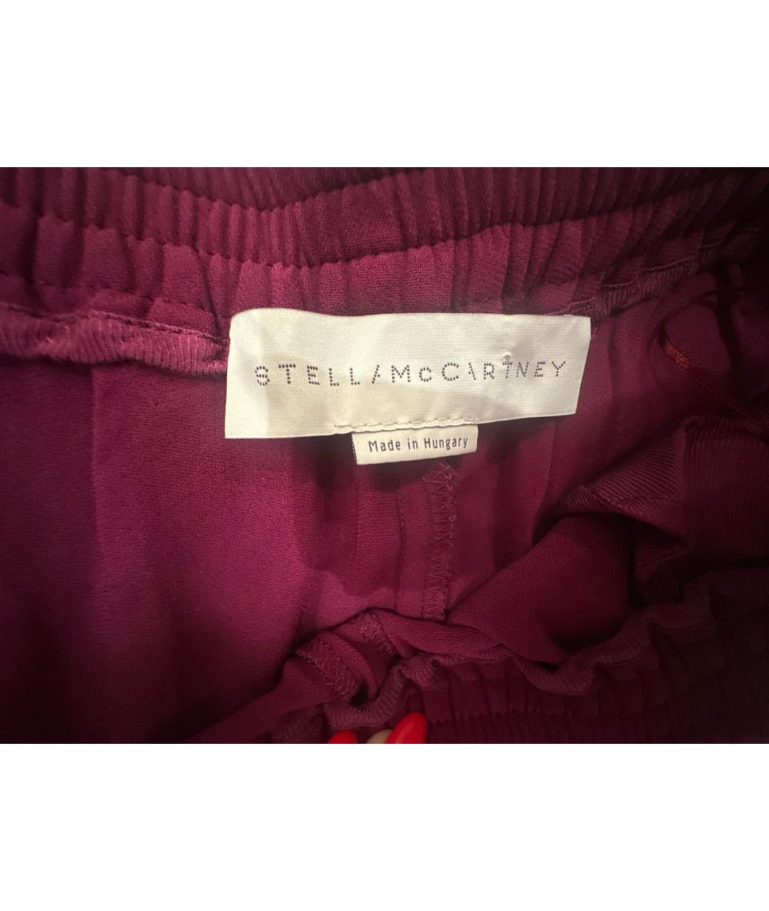STELLA MCCARTNEY Бордовые вискозные прямые брюки, фото 3