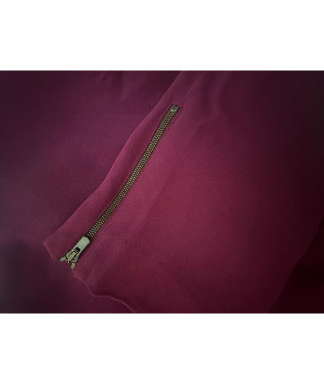 STELLA MCCARTNEY Бордовые вискозные прямые брюки, фото 5