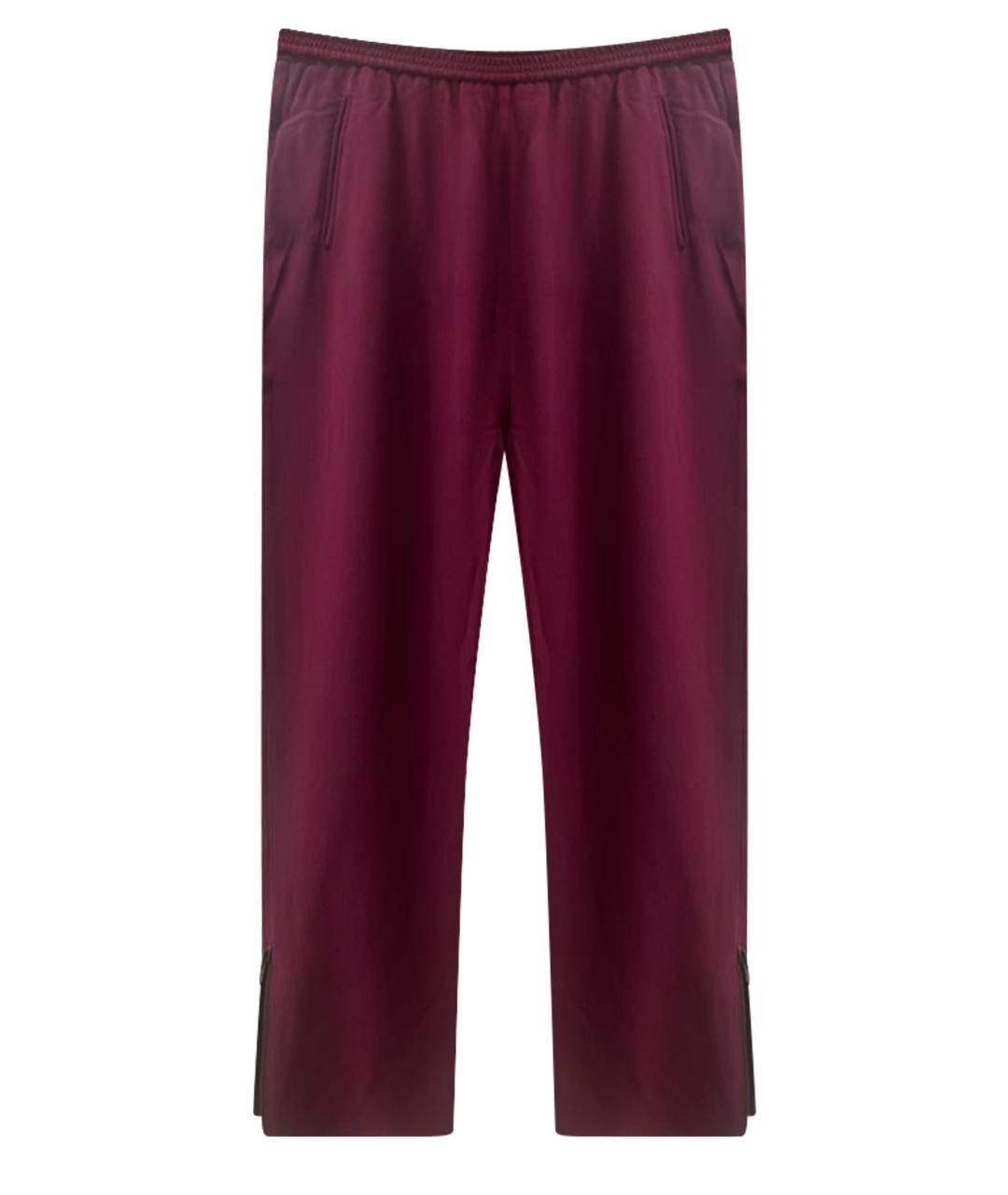 STELLA MCCARTNEY Бордовые вискозные прямые брюки, фото 1