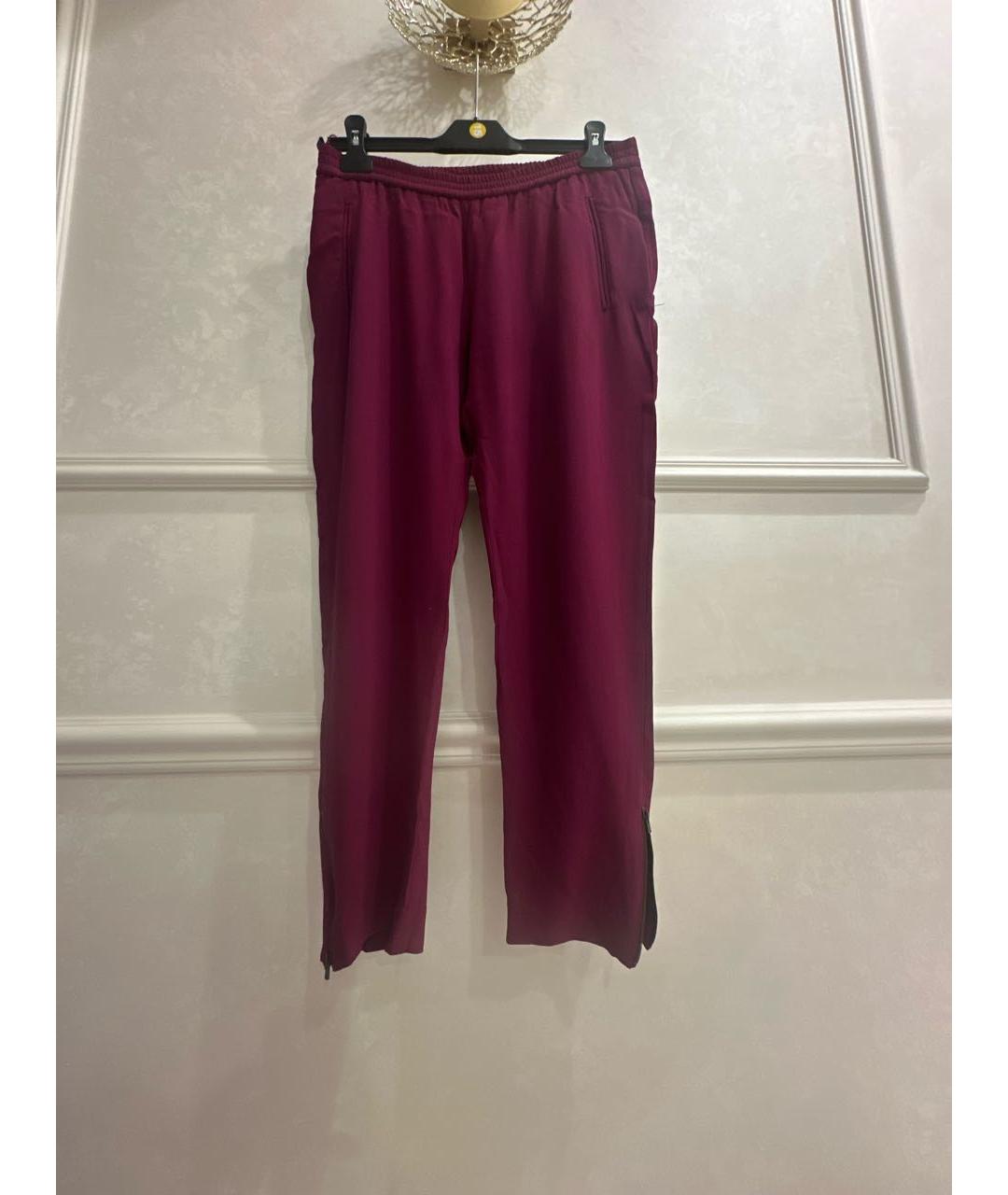 STELLA MCCARTNEY Бордовые вискозные прямые брюки, фото 7